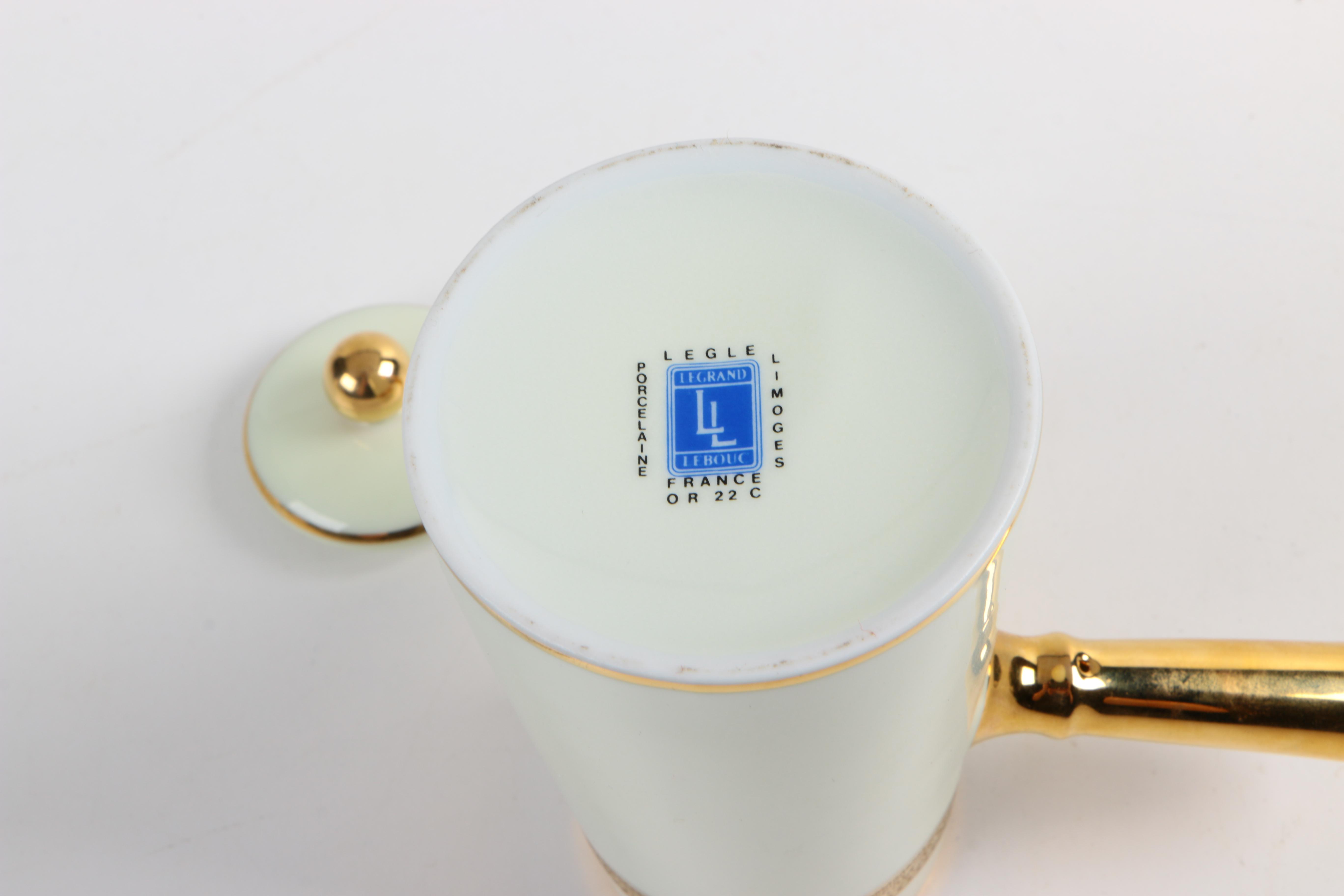 Legle Porcelaine d'Art and Legrand Lebouc Espresso Set