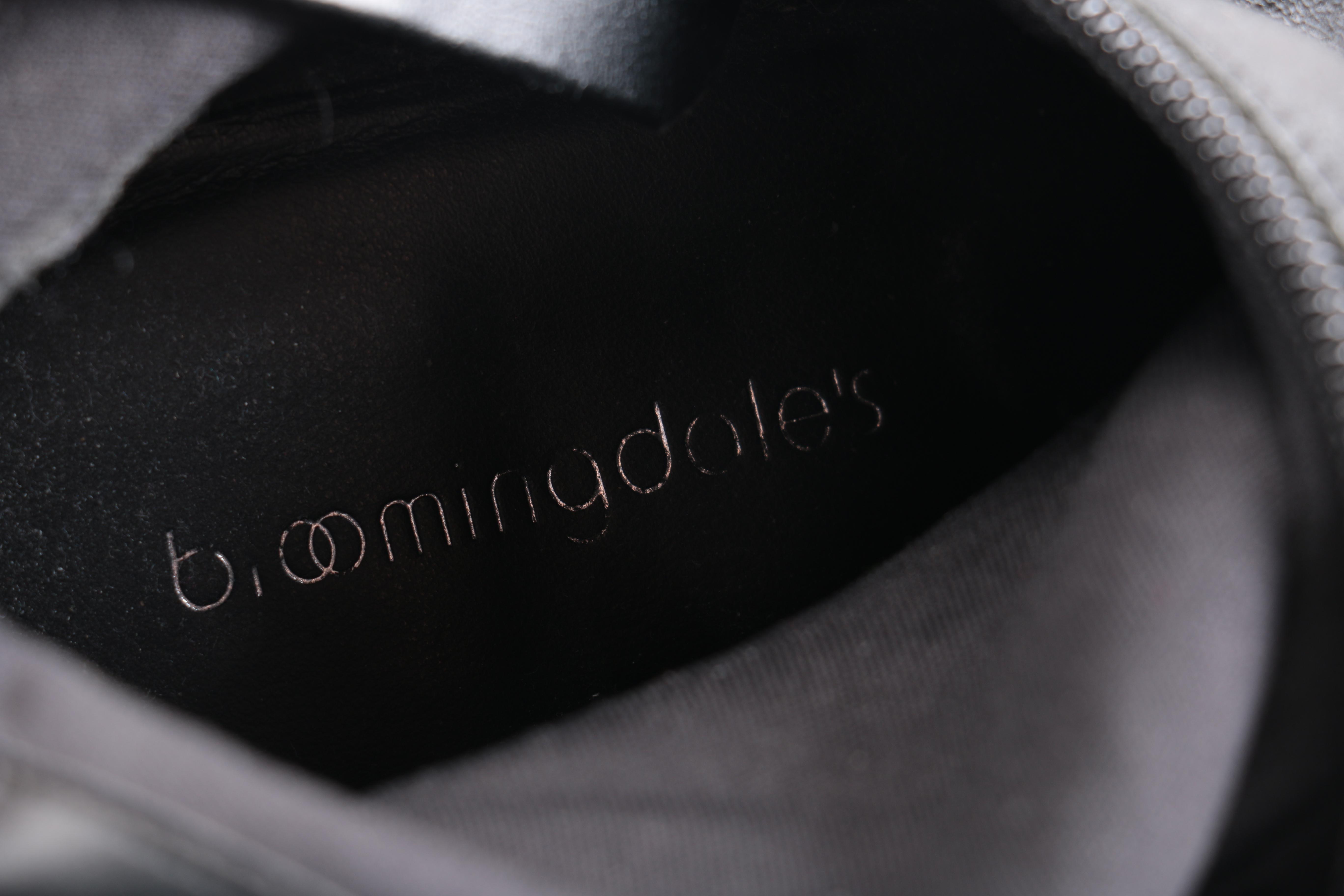 Bloomingdales Black Leather Ankle Boots