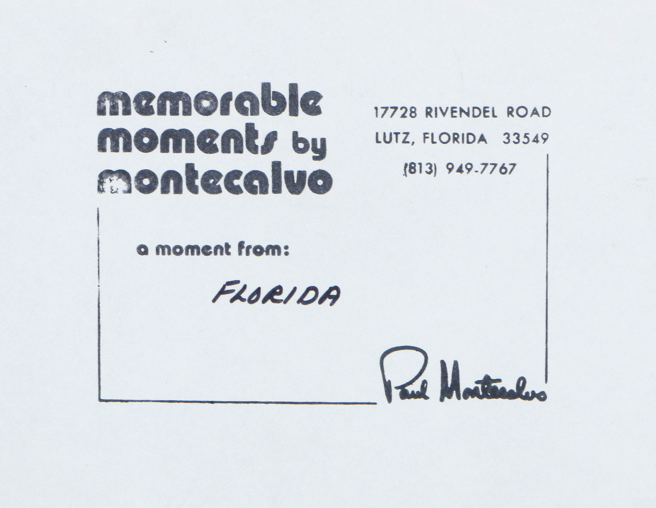 Paul Mantecalvo Color Photograph of A Moment From Florida