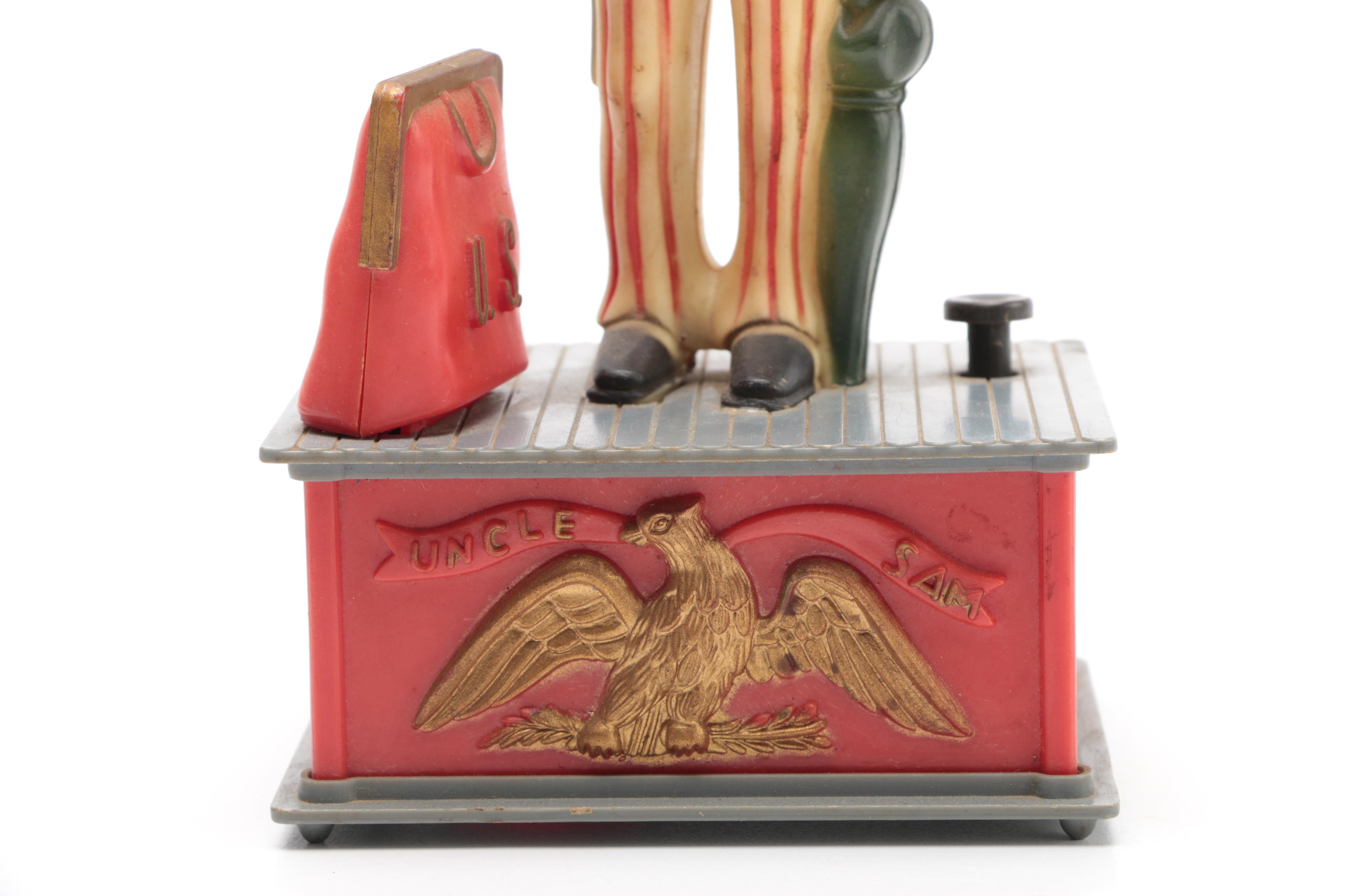 Uncle Sam Plastic Coin Bank