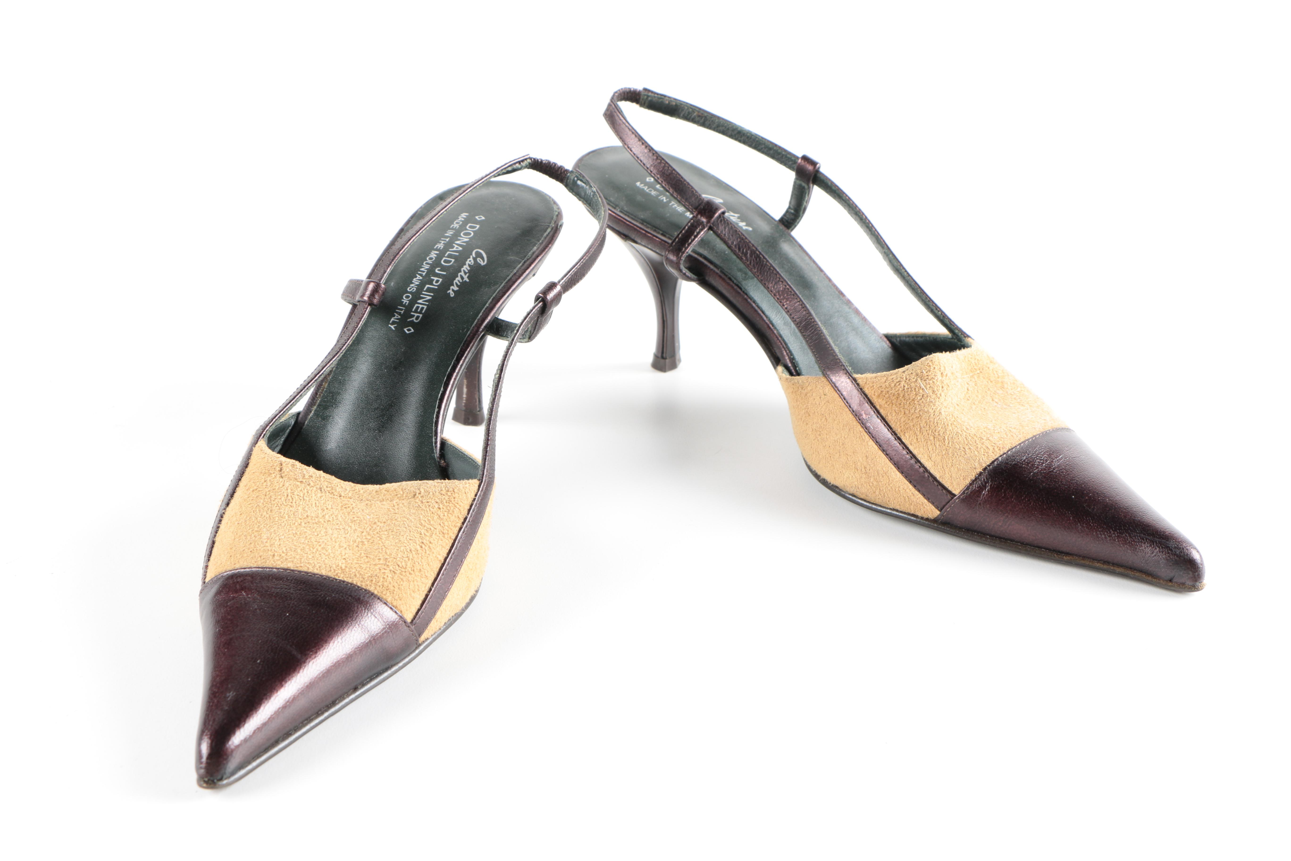 Donald J Pliner Couture Kitten Heel Slingbacks