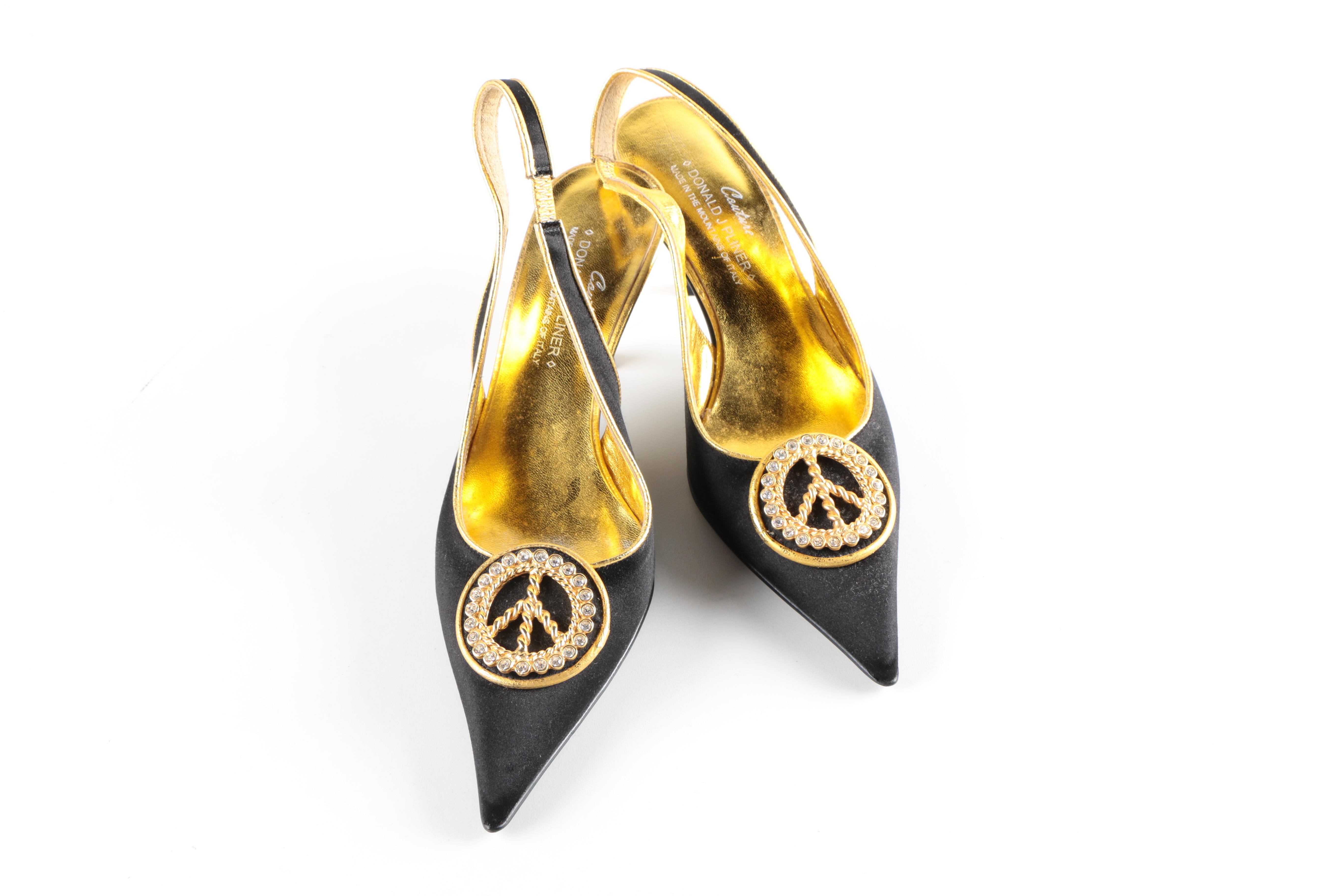 Donald J Pliner Couture Kitten Heel Slingbacks