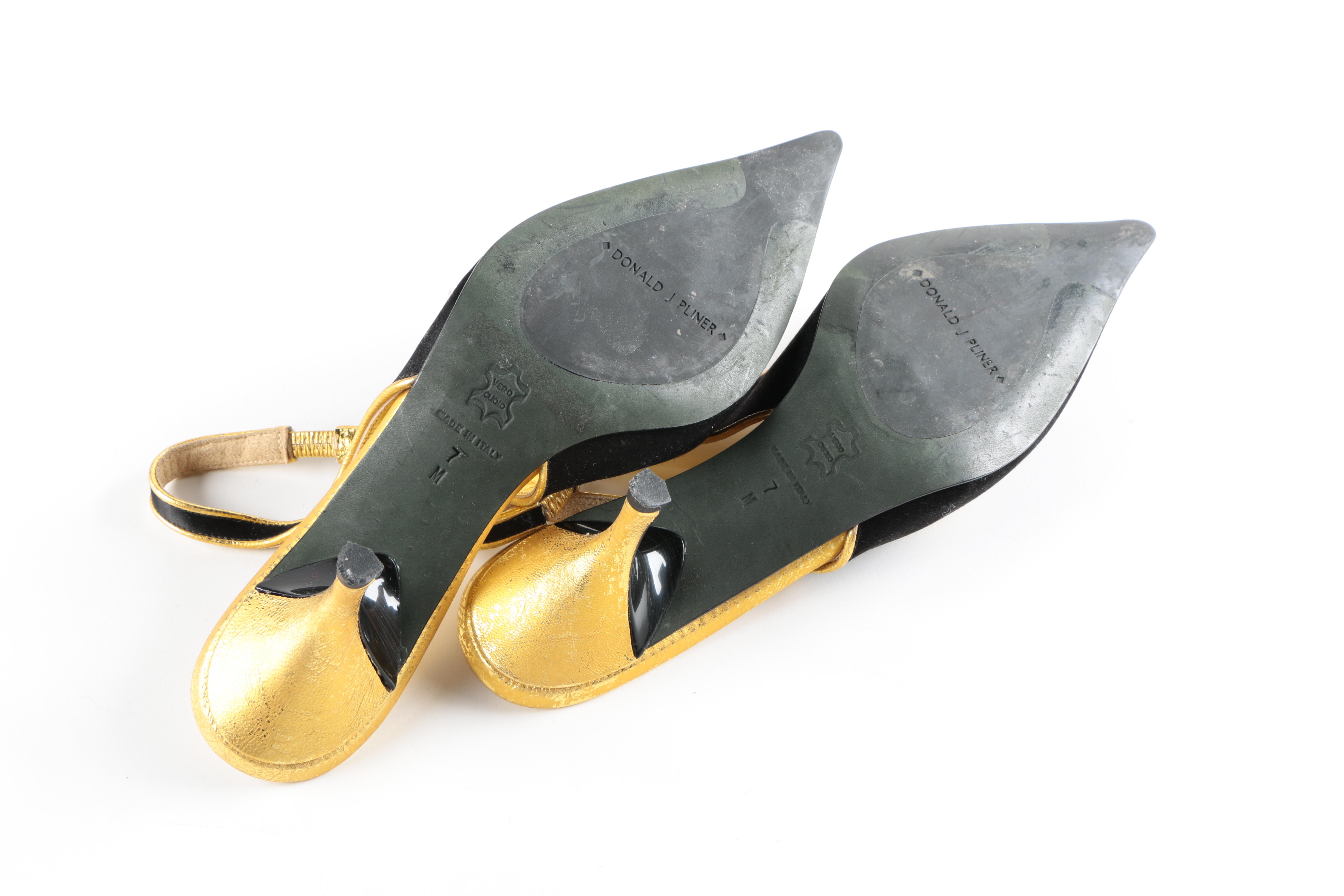 Donald J Pliner Couture Kitten Heel Slingbacks