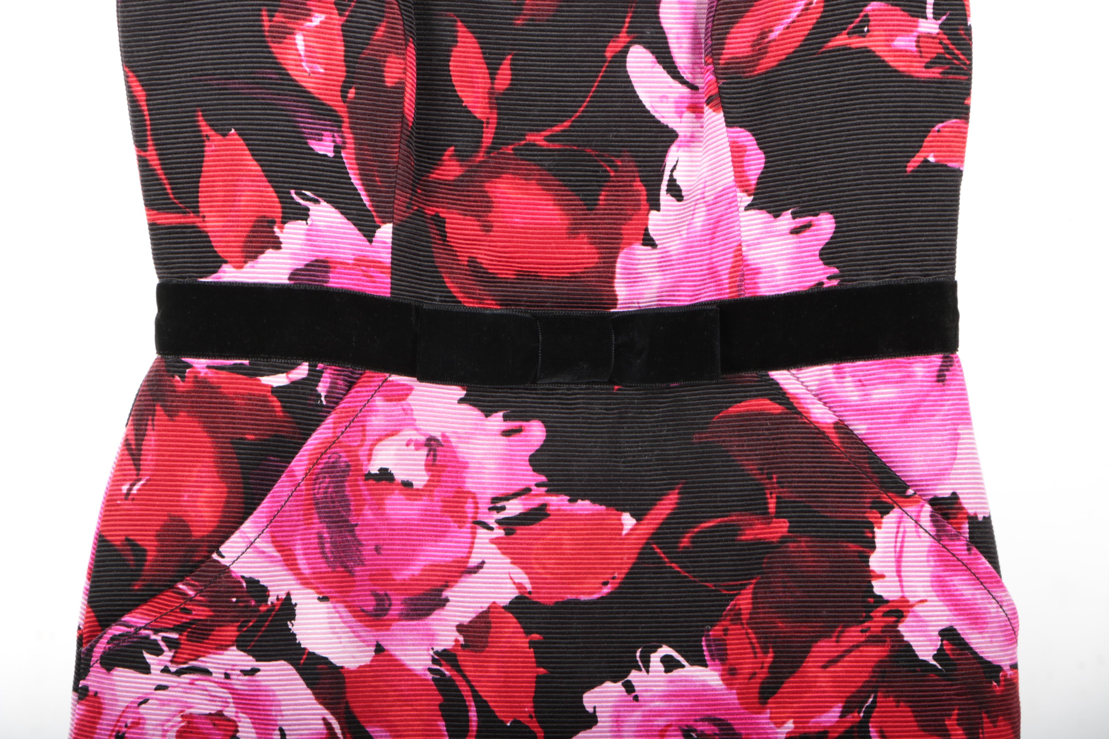 St. John Floral Print Dress