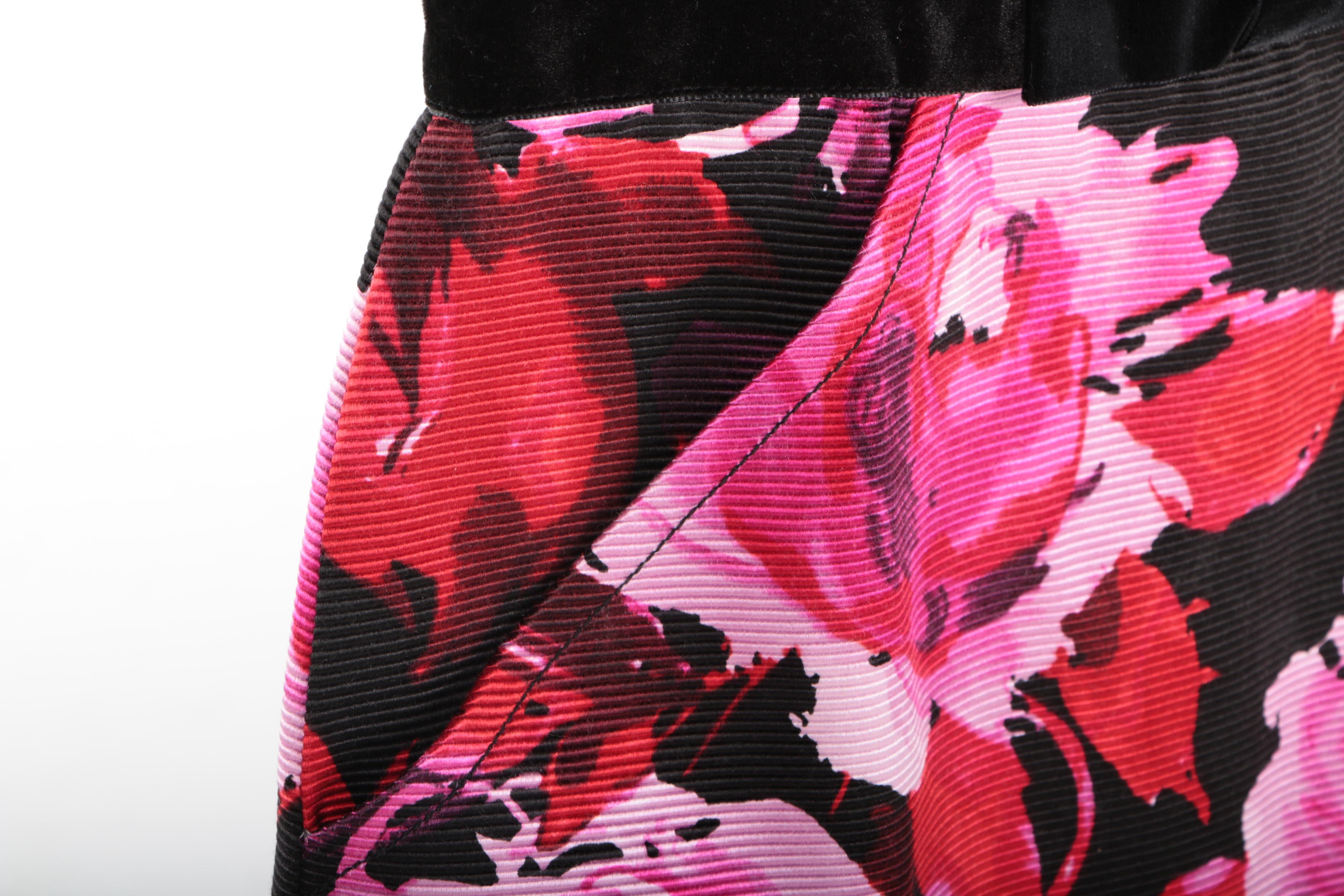 St. John Floral Print Dress