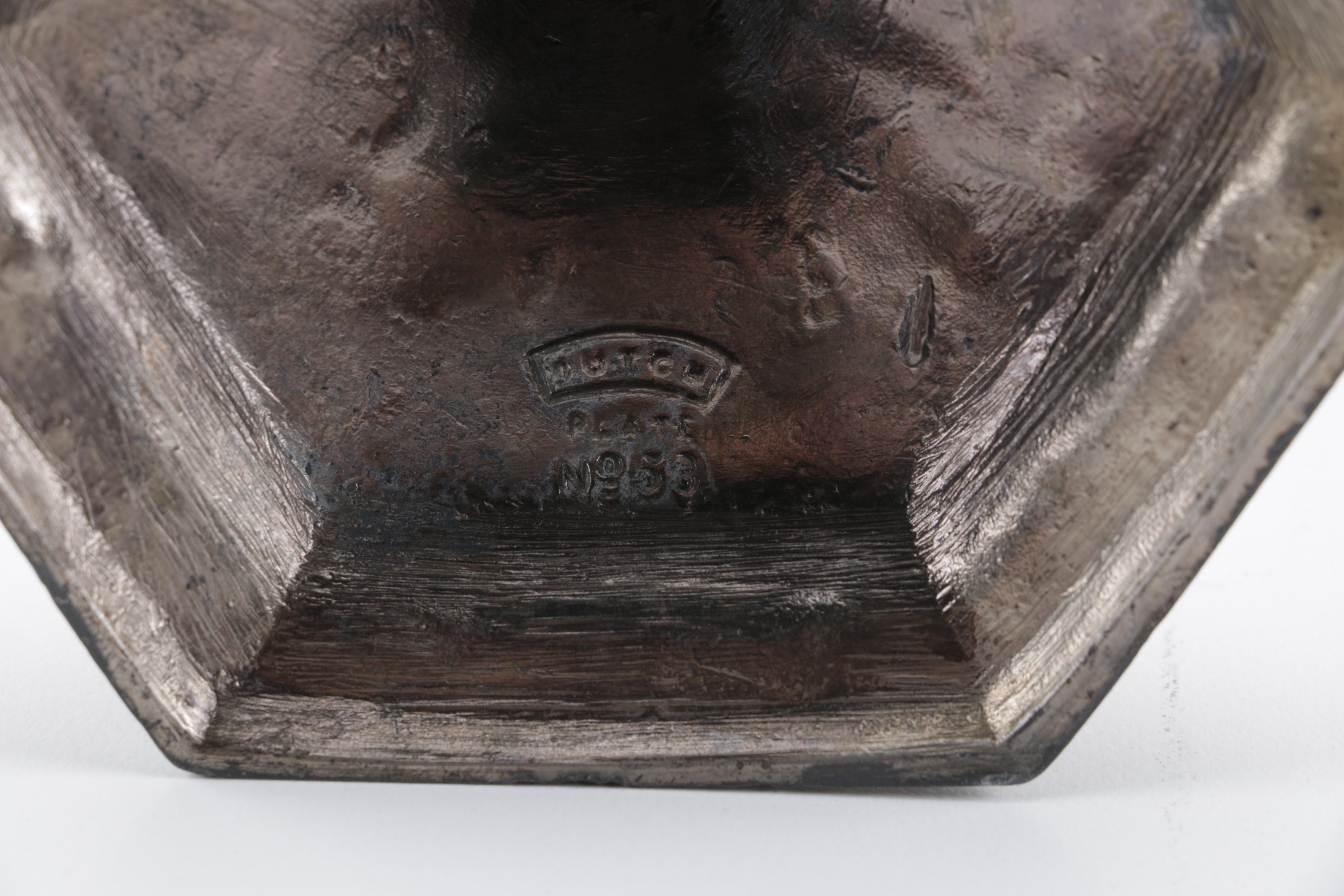 Barbour International Silver Plated Repousse Trumpet Vase