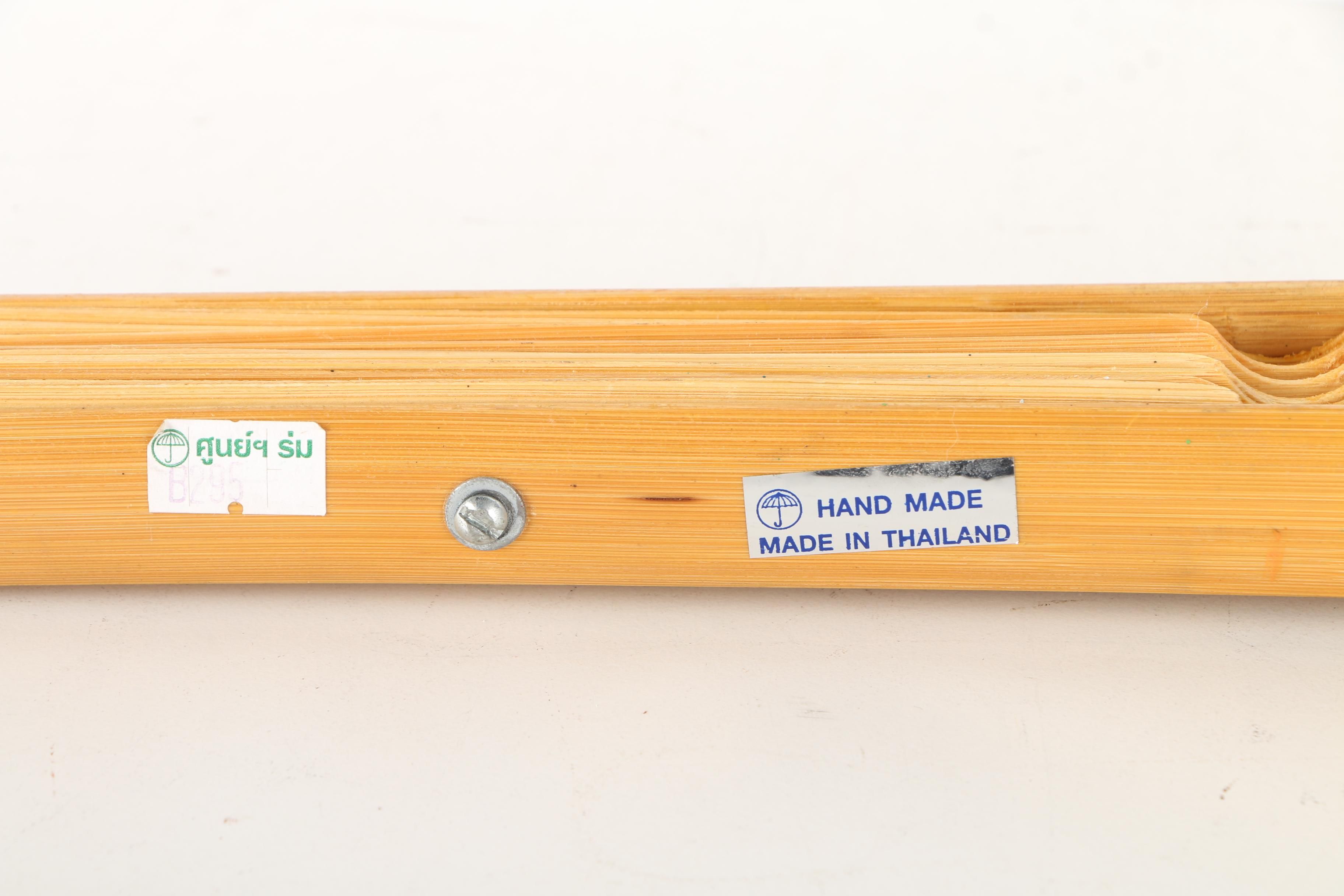 Large Thai Hand Painted Folding Fan