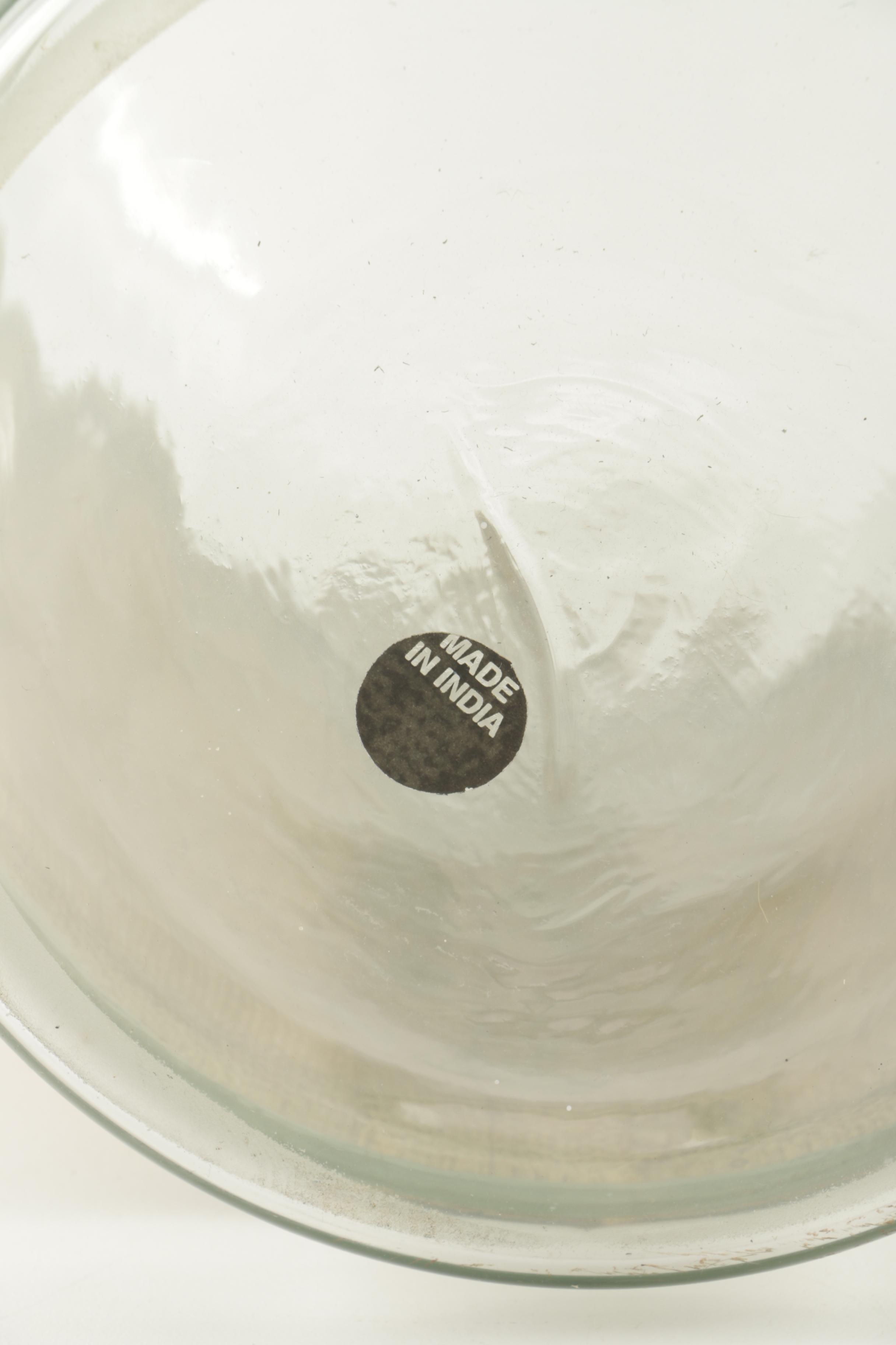 Decorative Glass Jugs With Burlap Lining