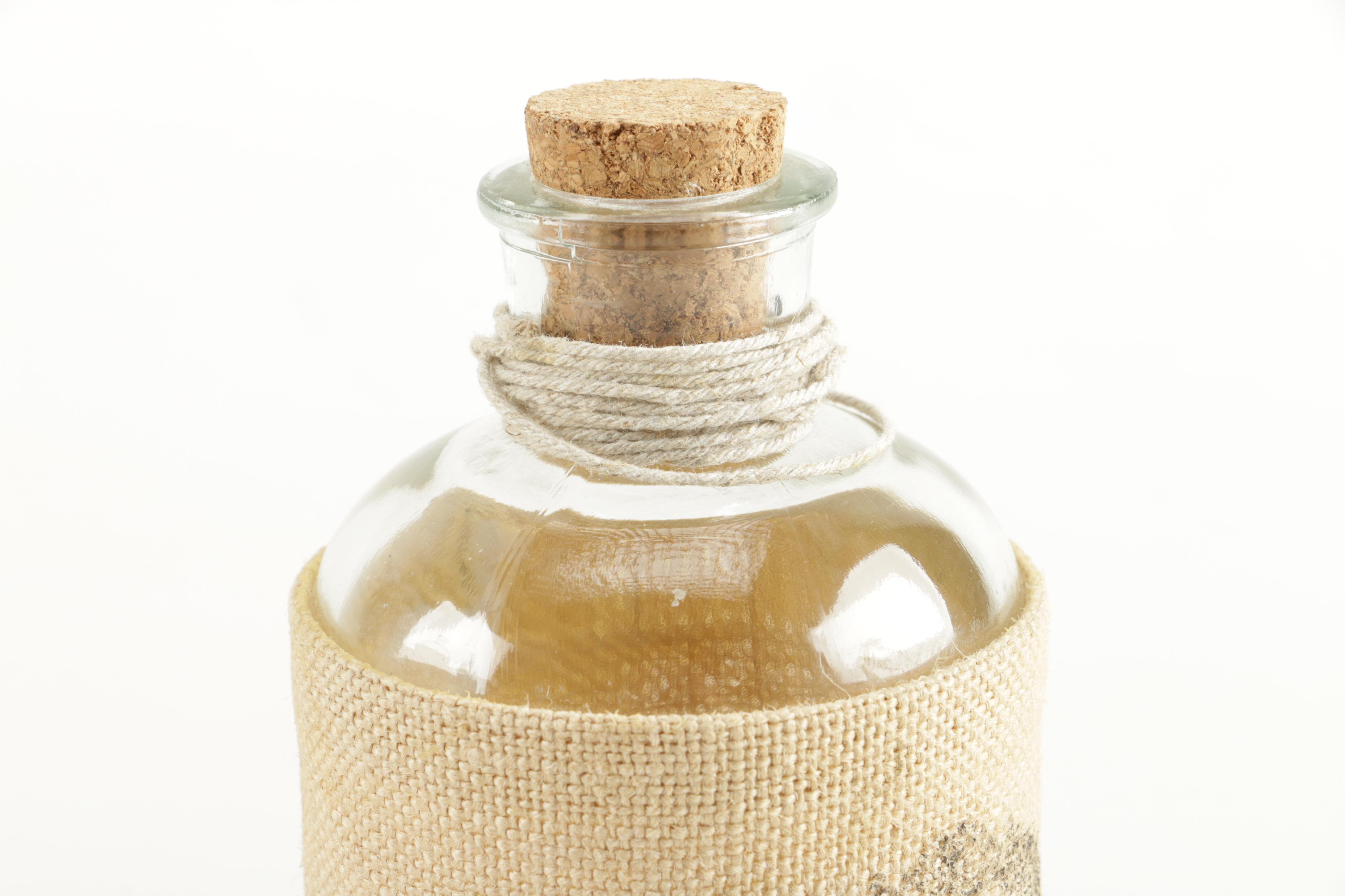 Decorative Glass Jugs With Burlap Lining