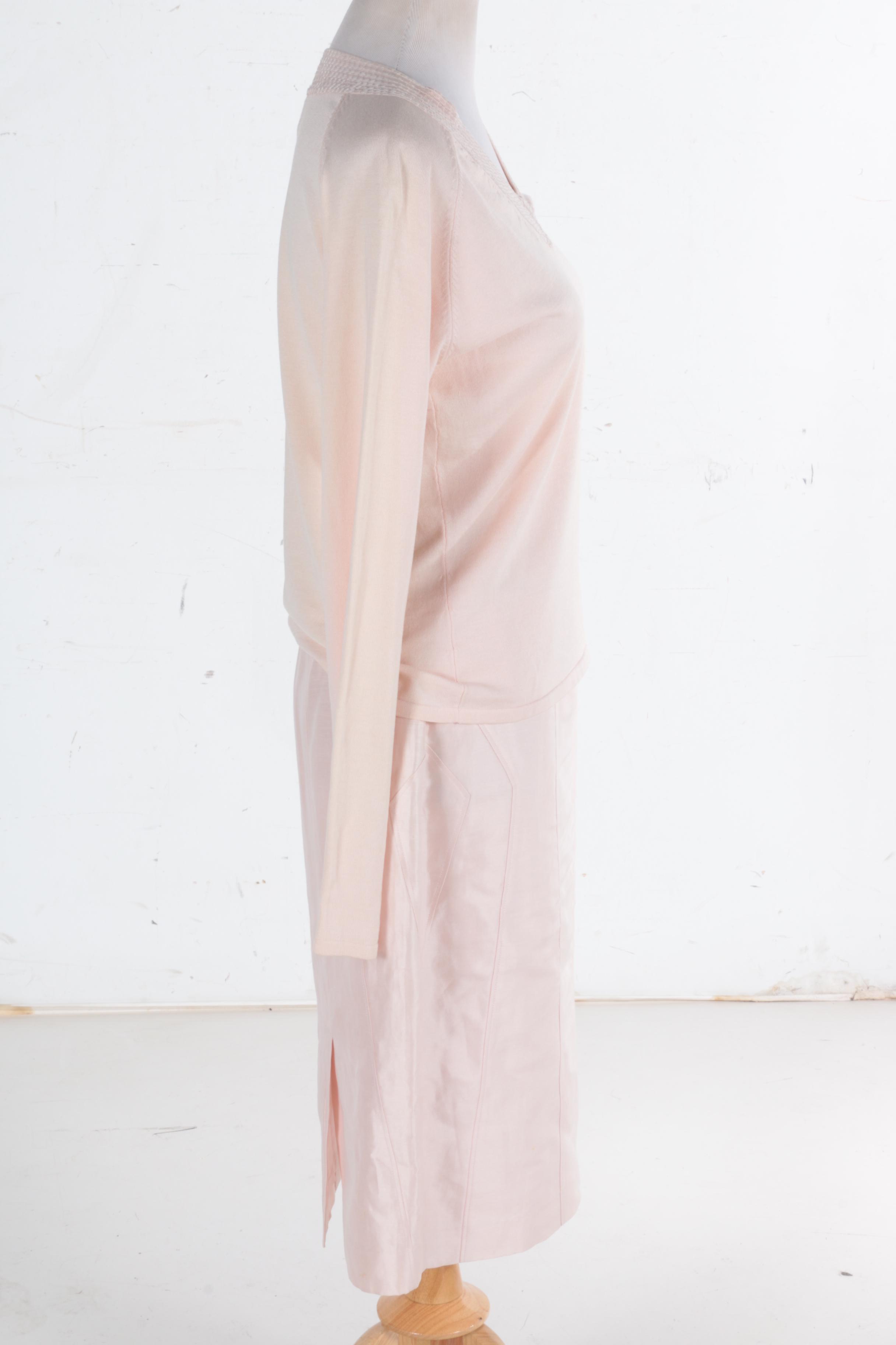 Magaschoni Pale Pink Skirt Set