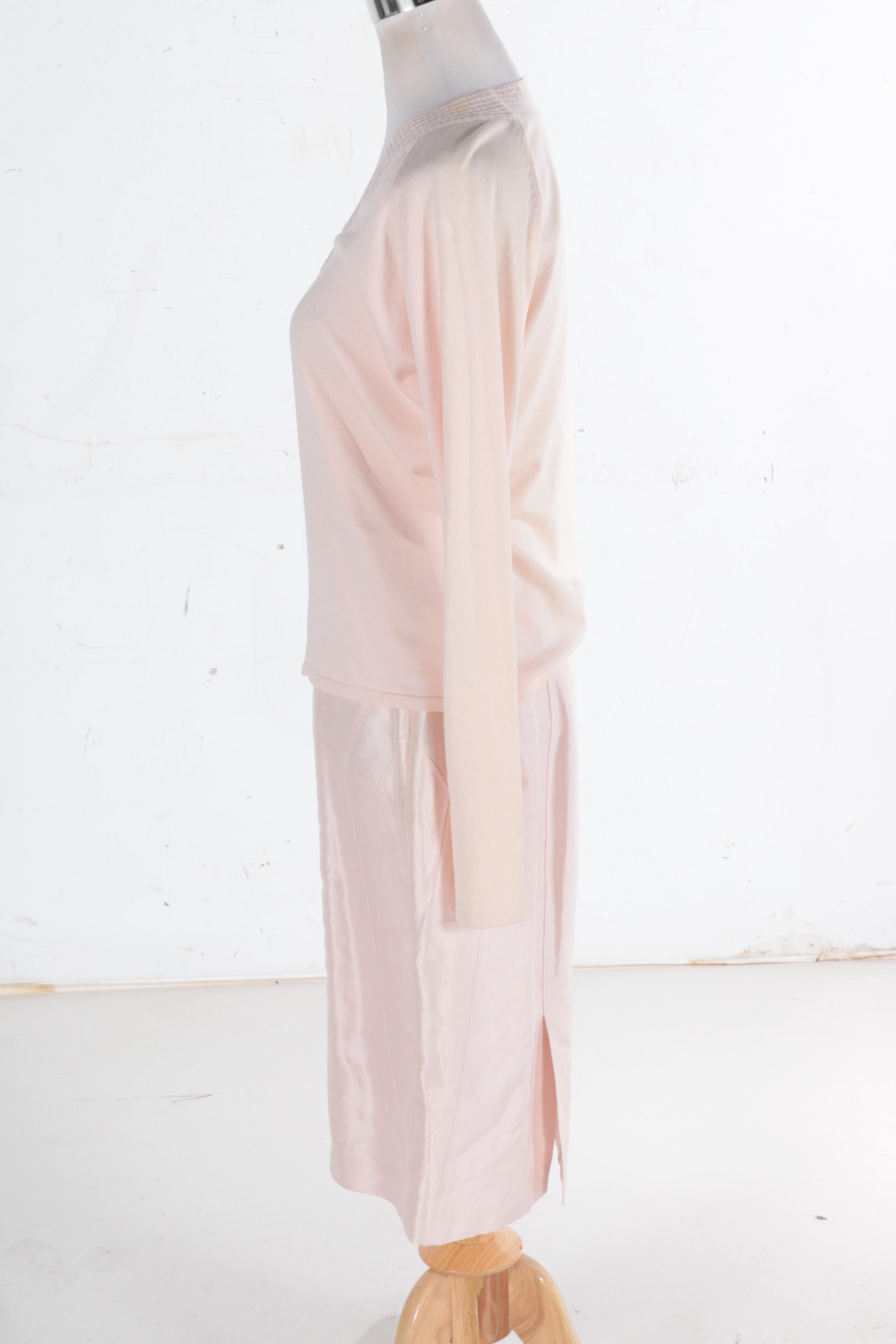 Magaschoni Pale Pink Skirt Set