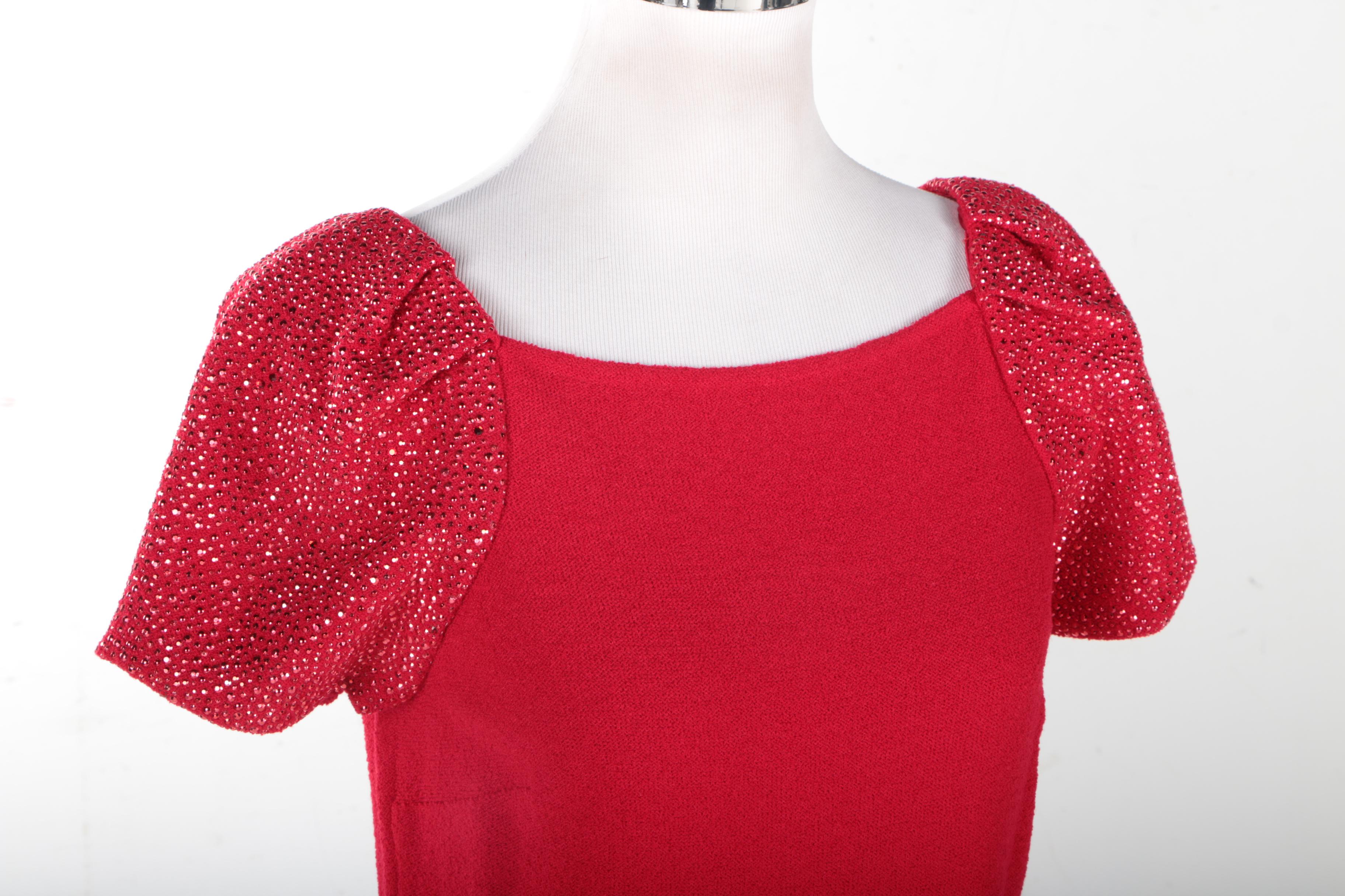 St John Red Cocktail Dress