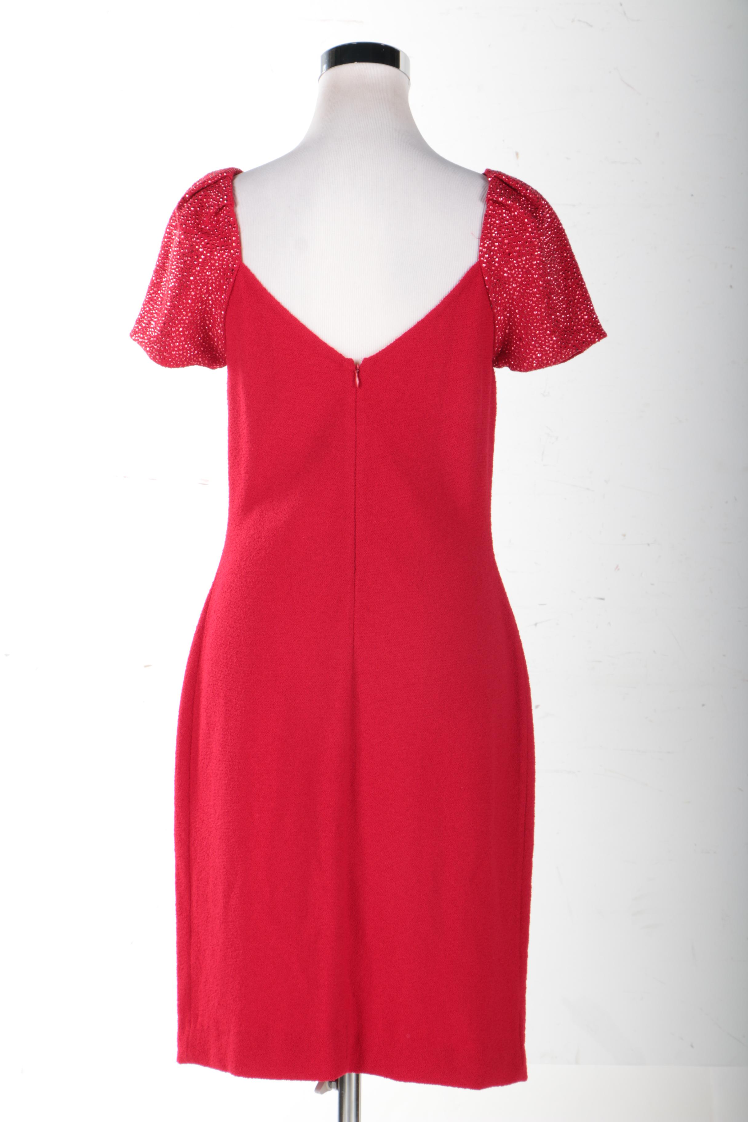 St John Red Cocktail Dress