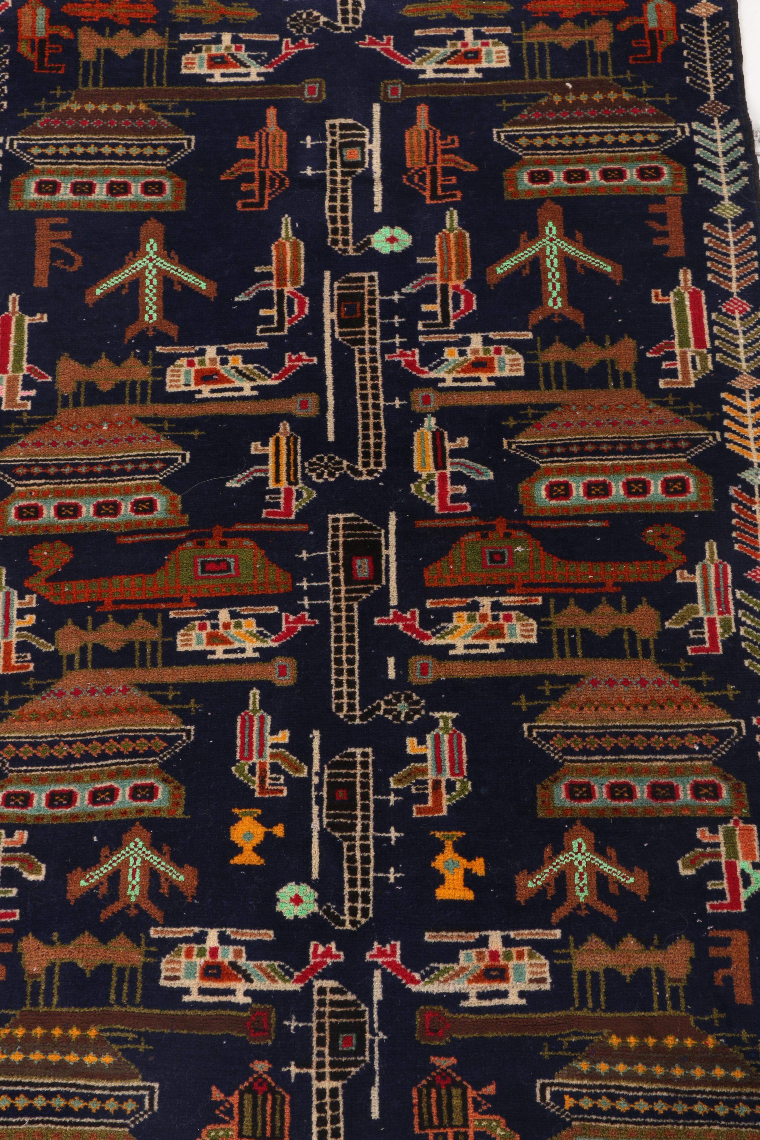 Hand-Knotted Baluch War Rug