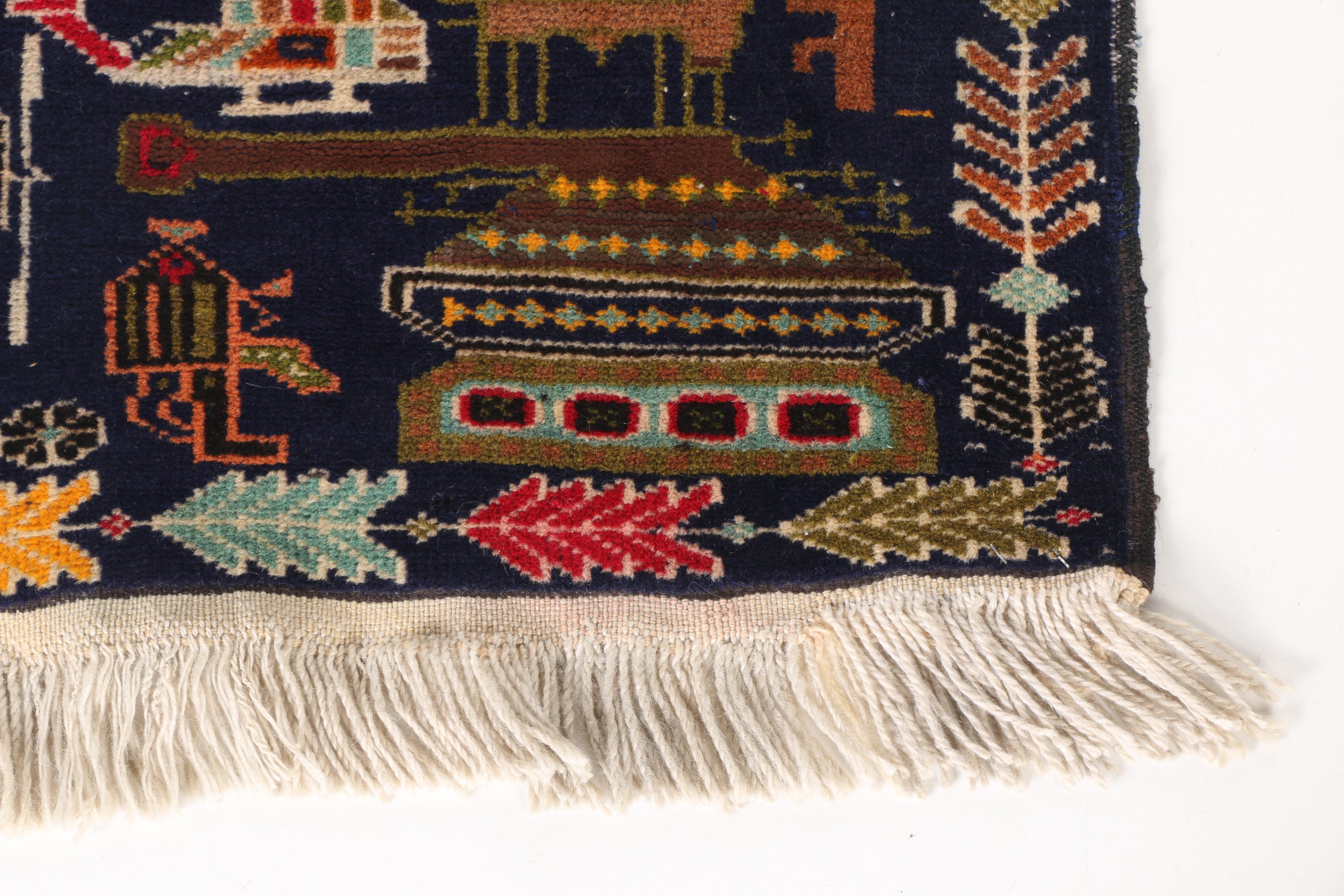 Hand-Knotted Baluch War Rug