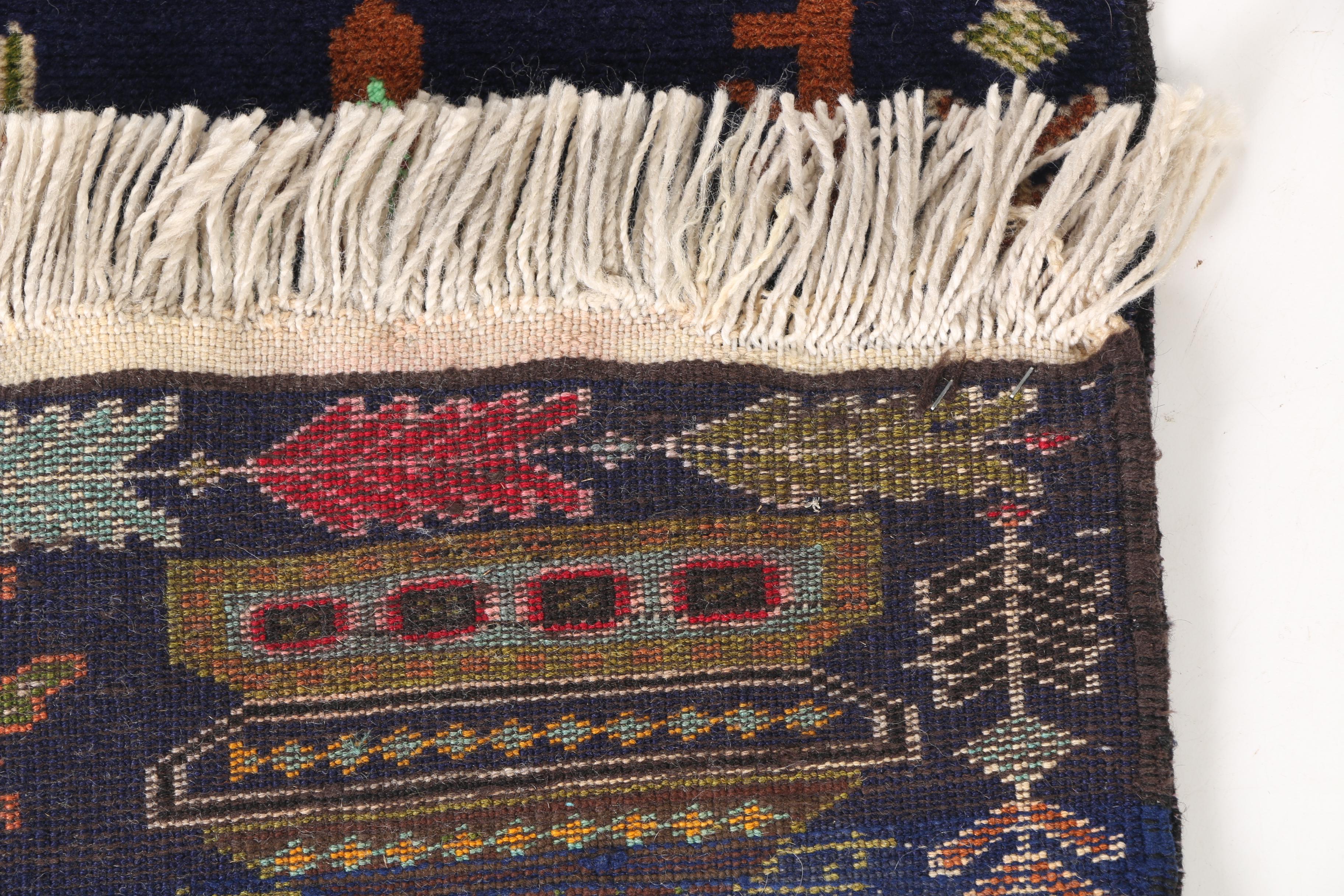 Hand-Knotted Baluch War Rug