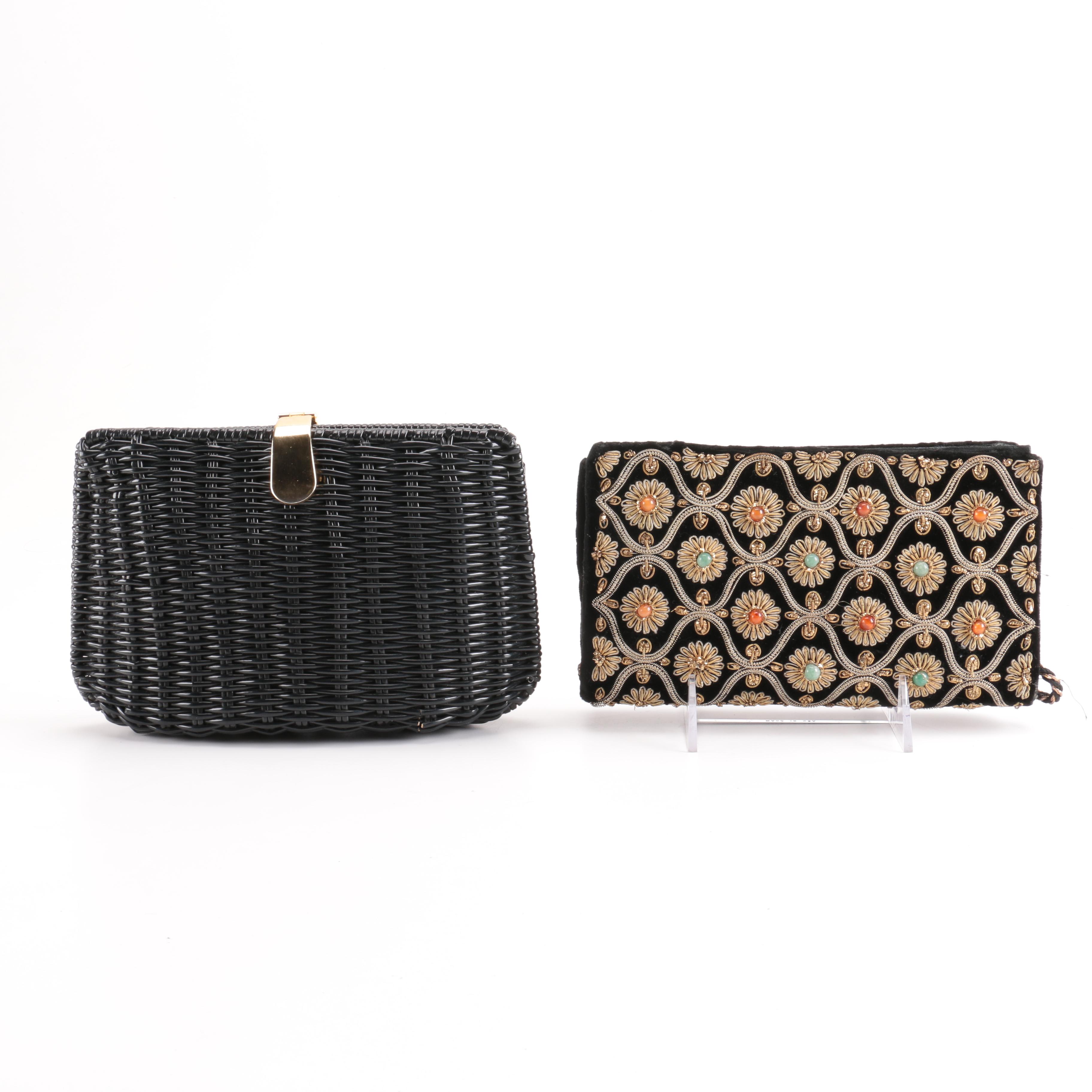 Woven and Embellished Clutches