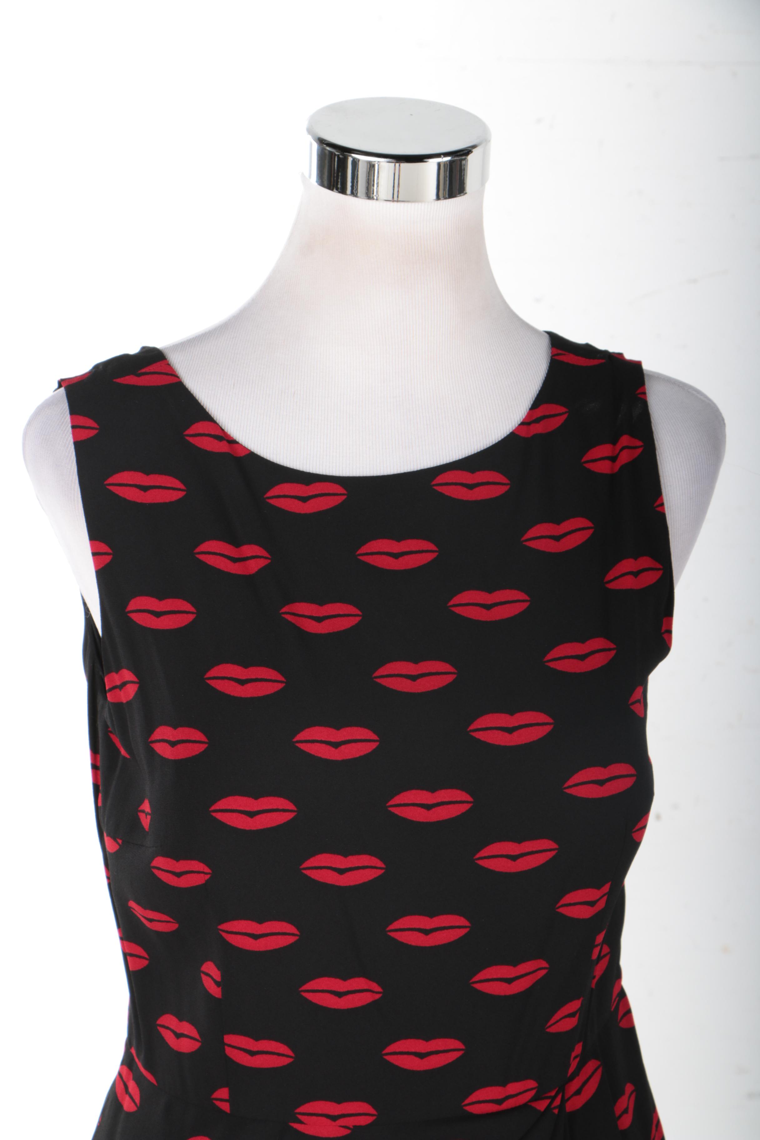 Prada Kiss Print Cocktail Dress