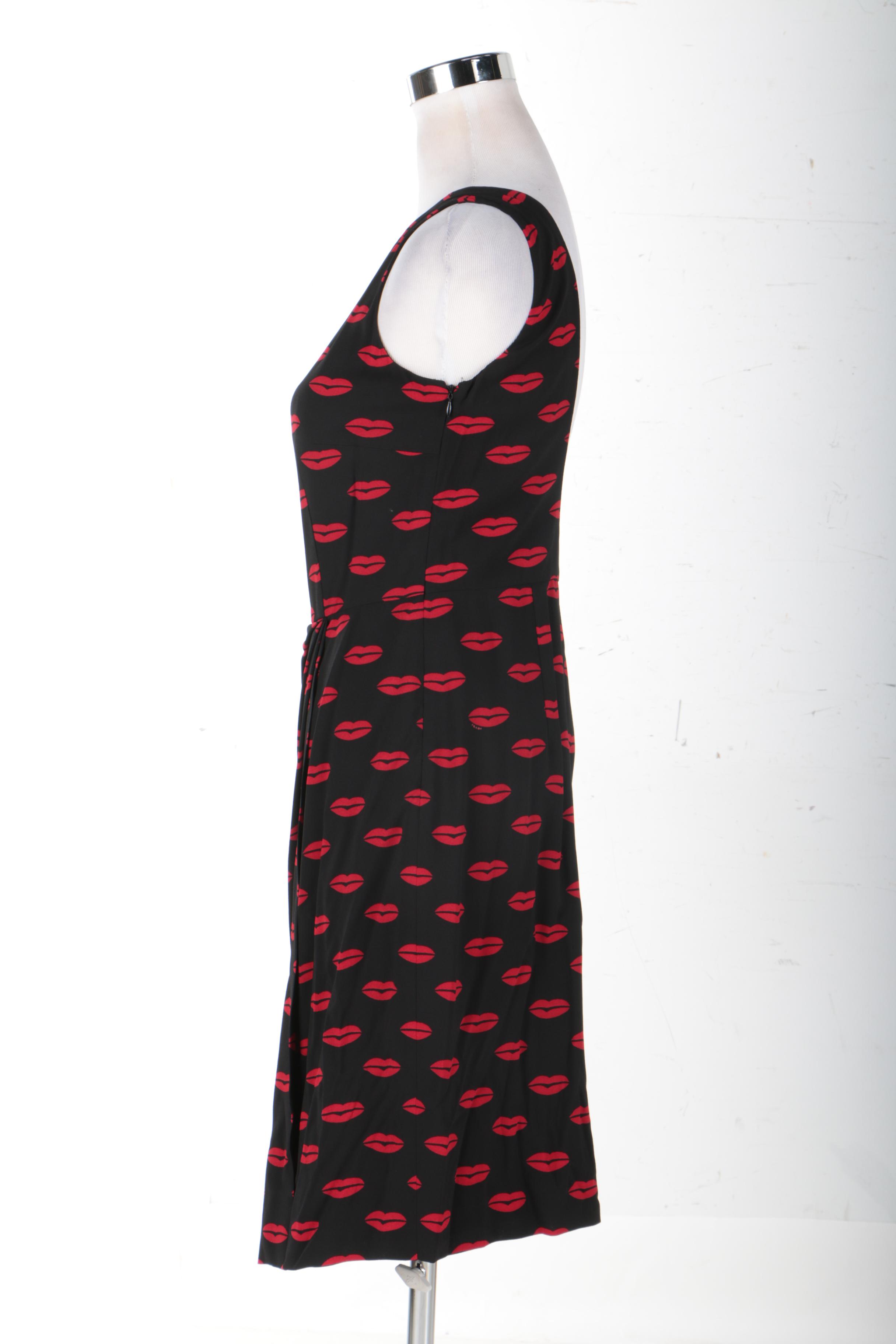 Prada Kiss Print Cocktail Dress