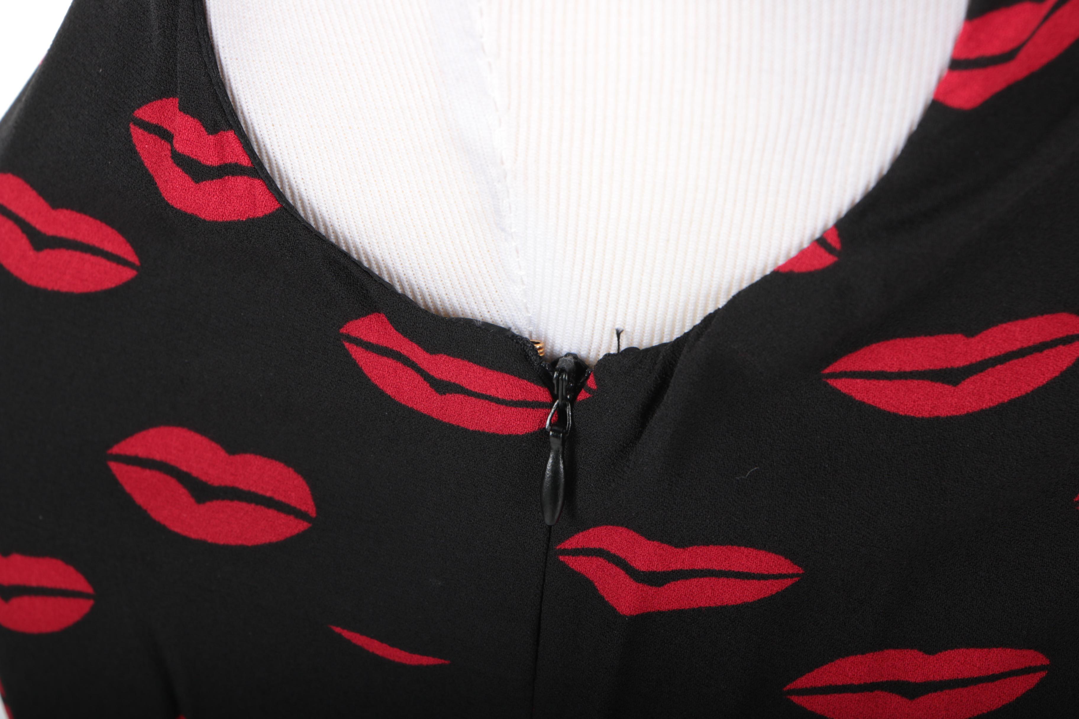 Prada Kiss Print Cocktail Dress