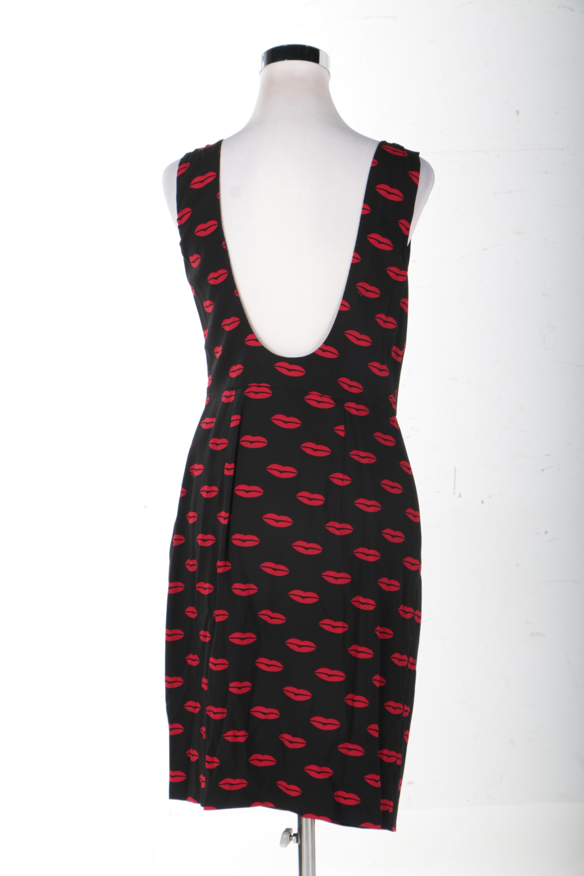 Prada Kiss Print Cocktail Dress