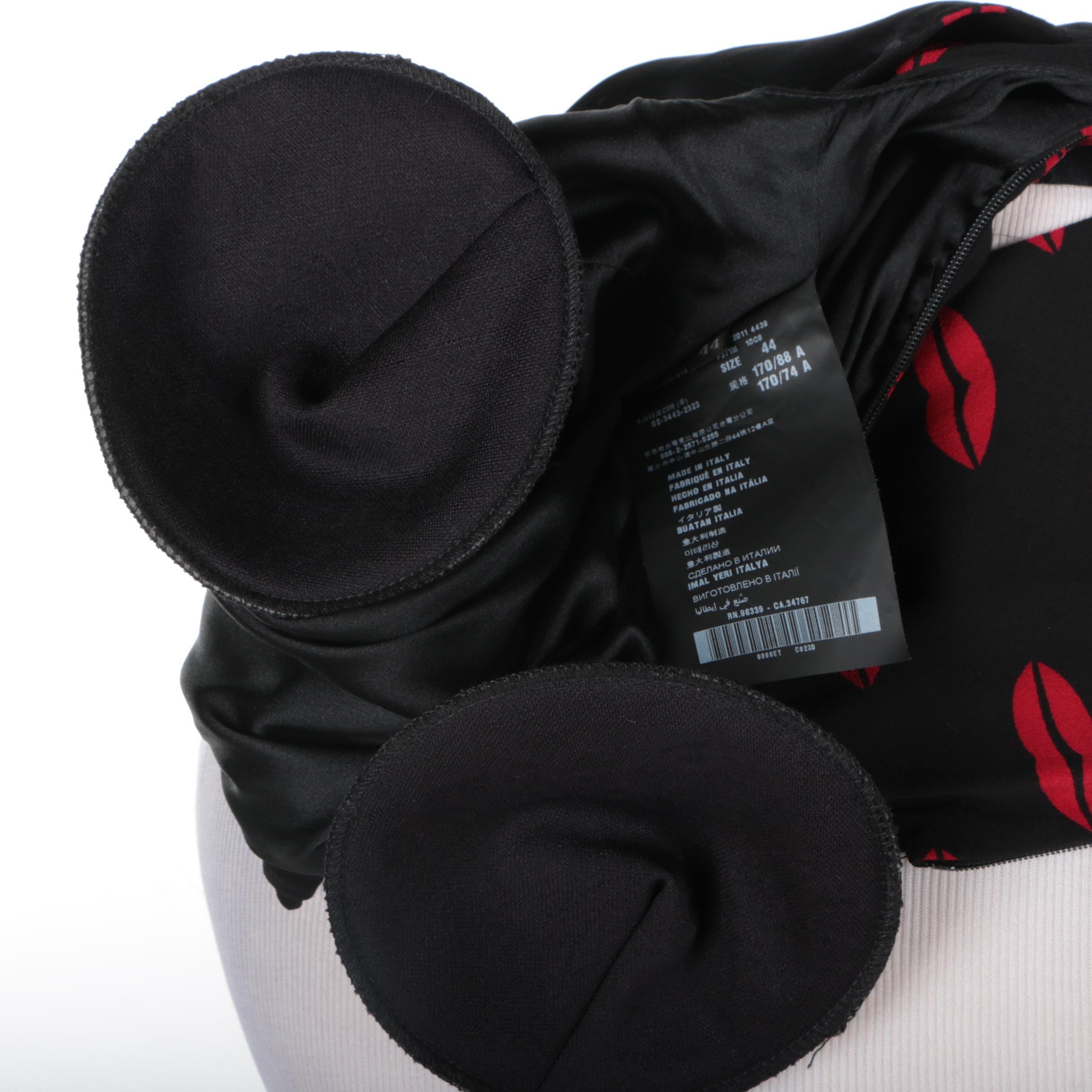 Prada Kiss Print Cocktail Dress