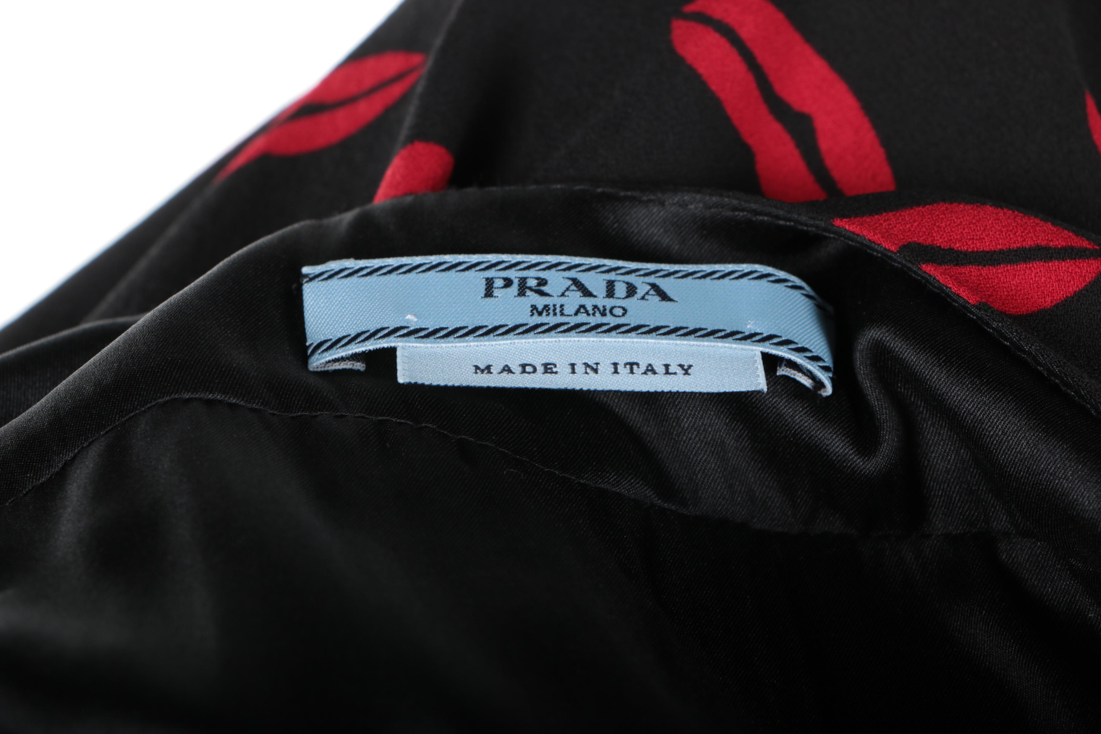 Prada Kiss Print Cocktail Dress