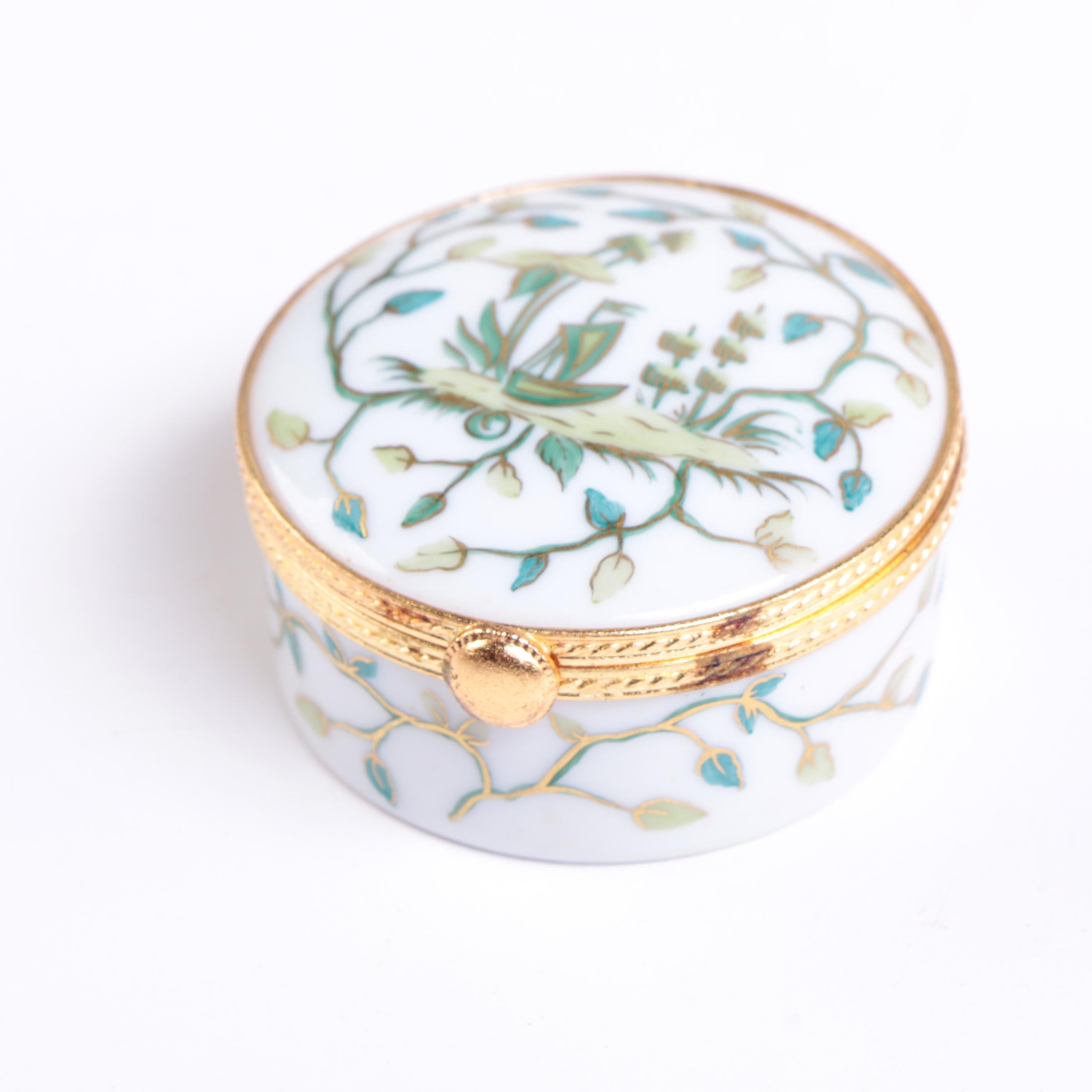 Hand-painted Trinket Boxes Including Le Tallec for Tiffany and Co