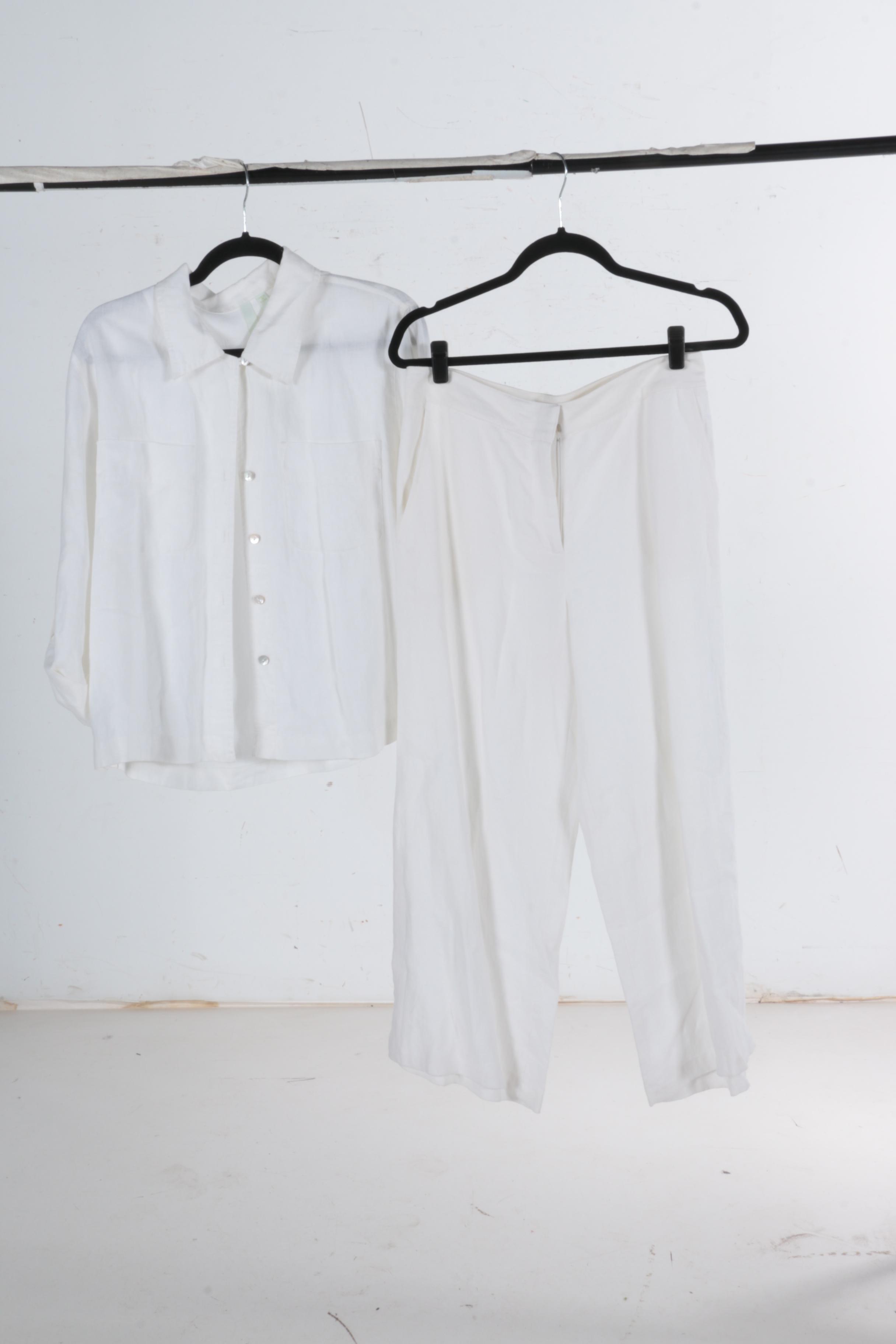 Women's Linen Tops And Bottoms Including Eileen Fisher