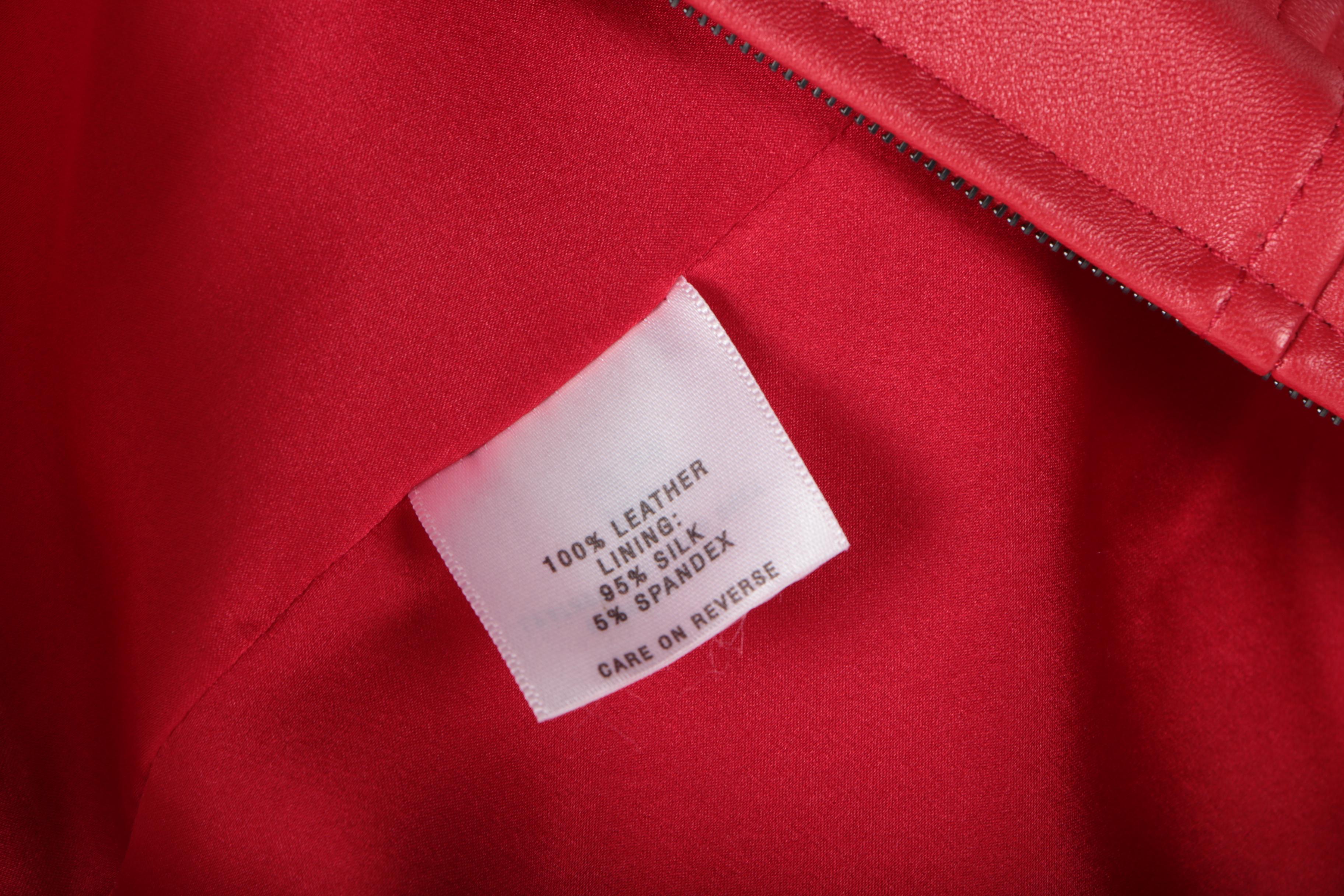 St. John Collection by Marie Gray Red Leather Jacket