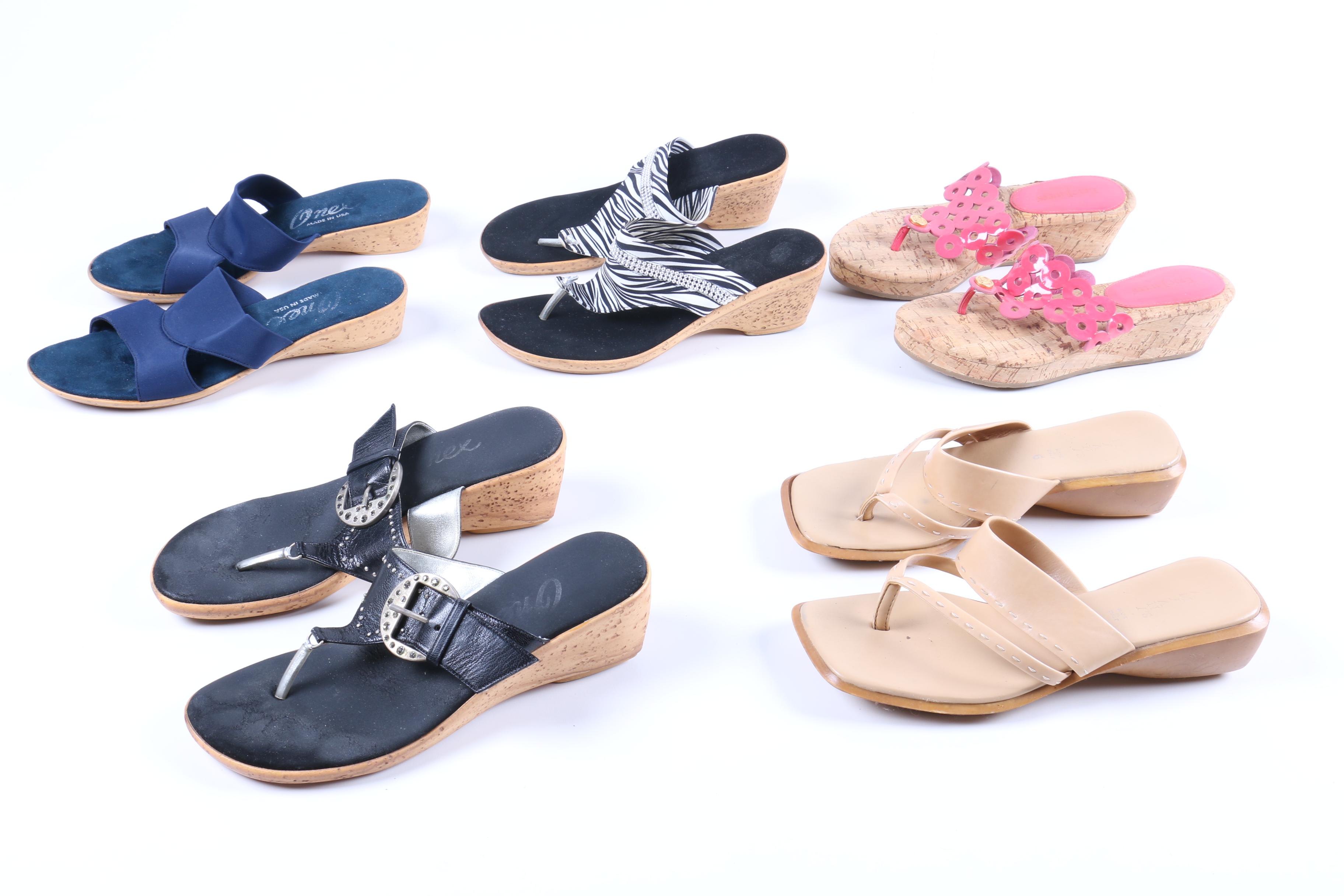 Women's Cork Style Sandals Including Onex