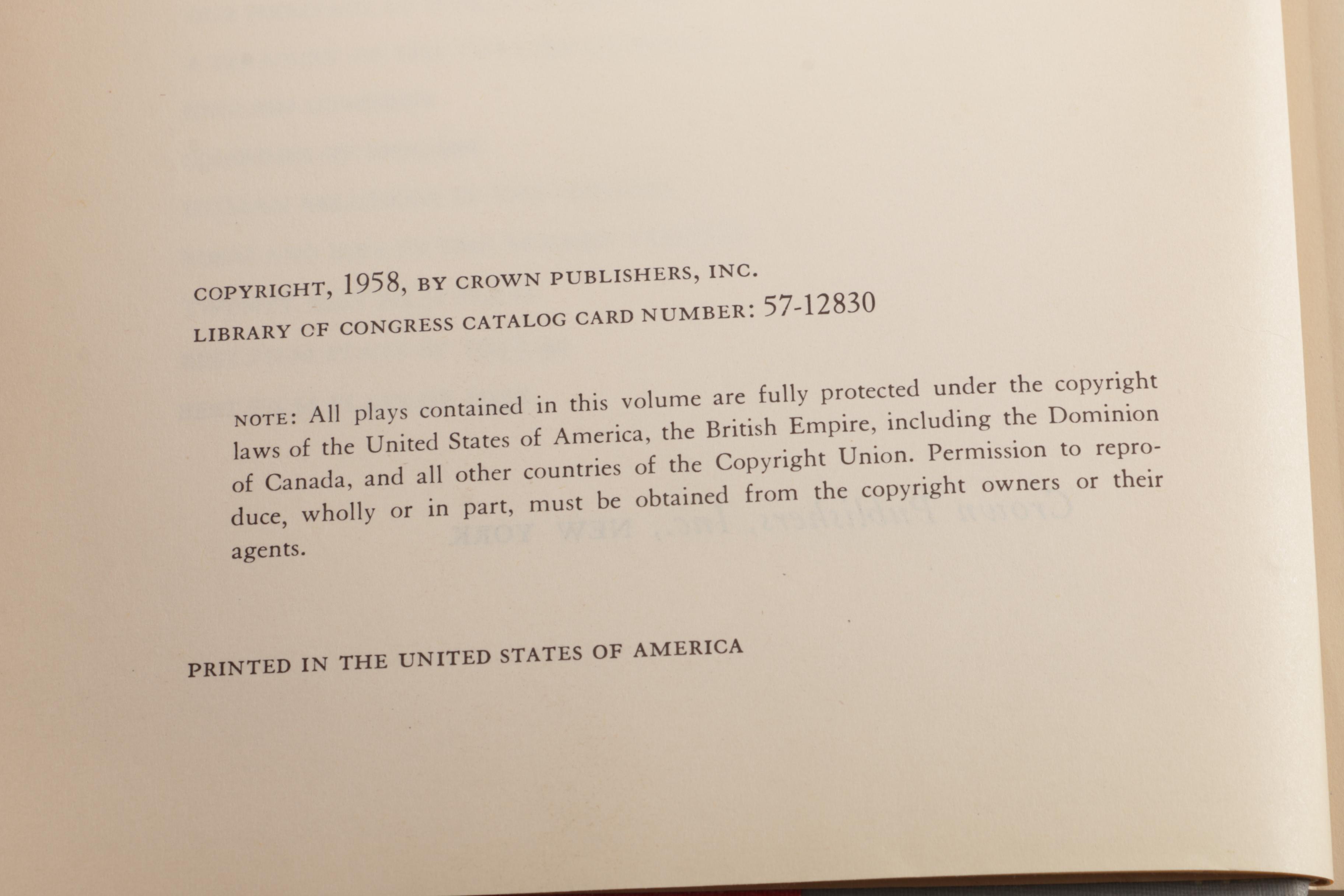 "Best American Plays" by John Gassner Four Volume Set