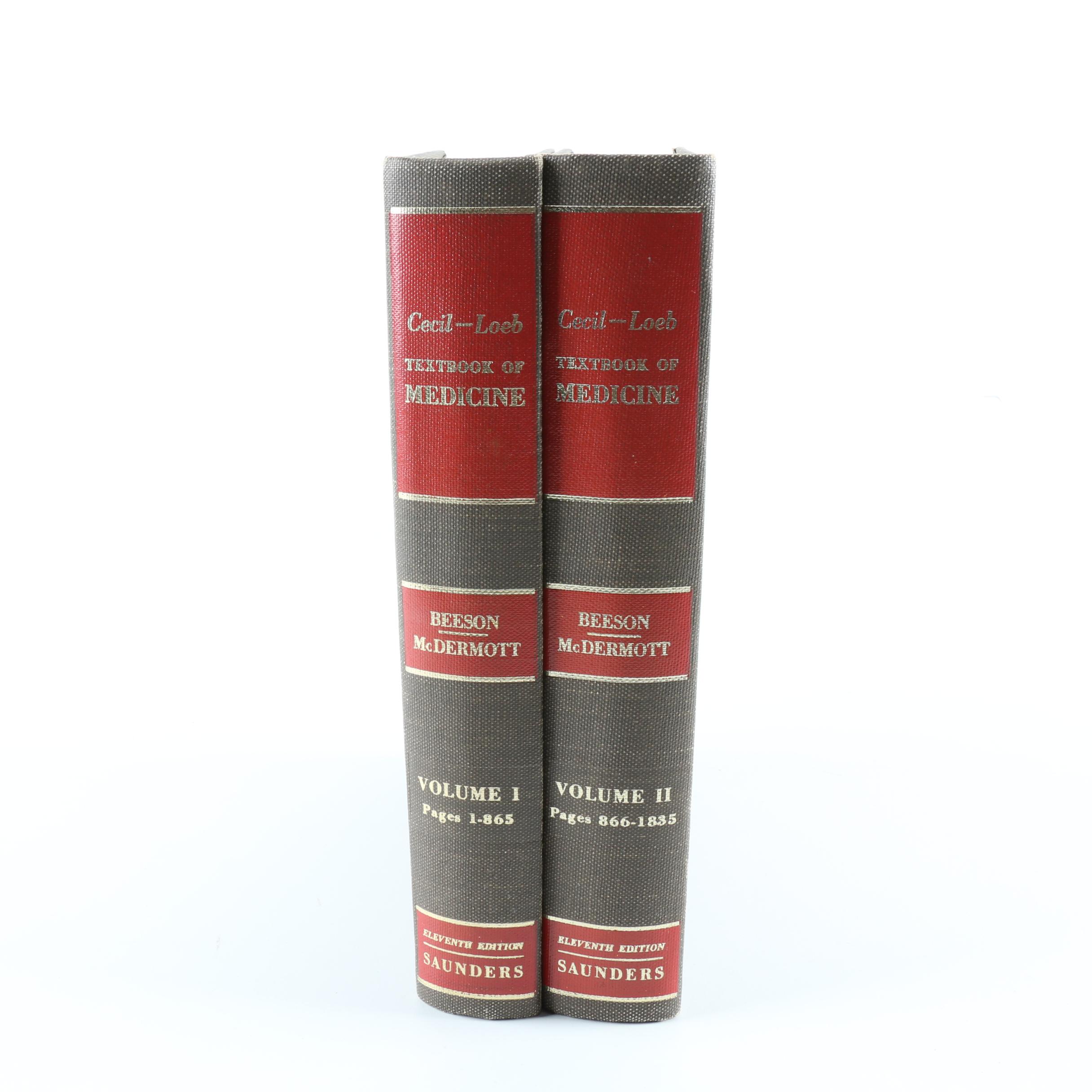1963 "Cecil-Loeb Textbook of Medicine" by Beeson & McDermott Volumes I & II