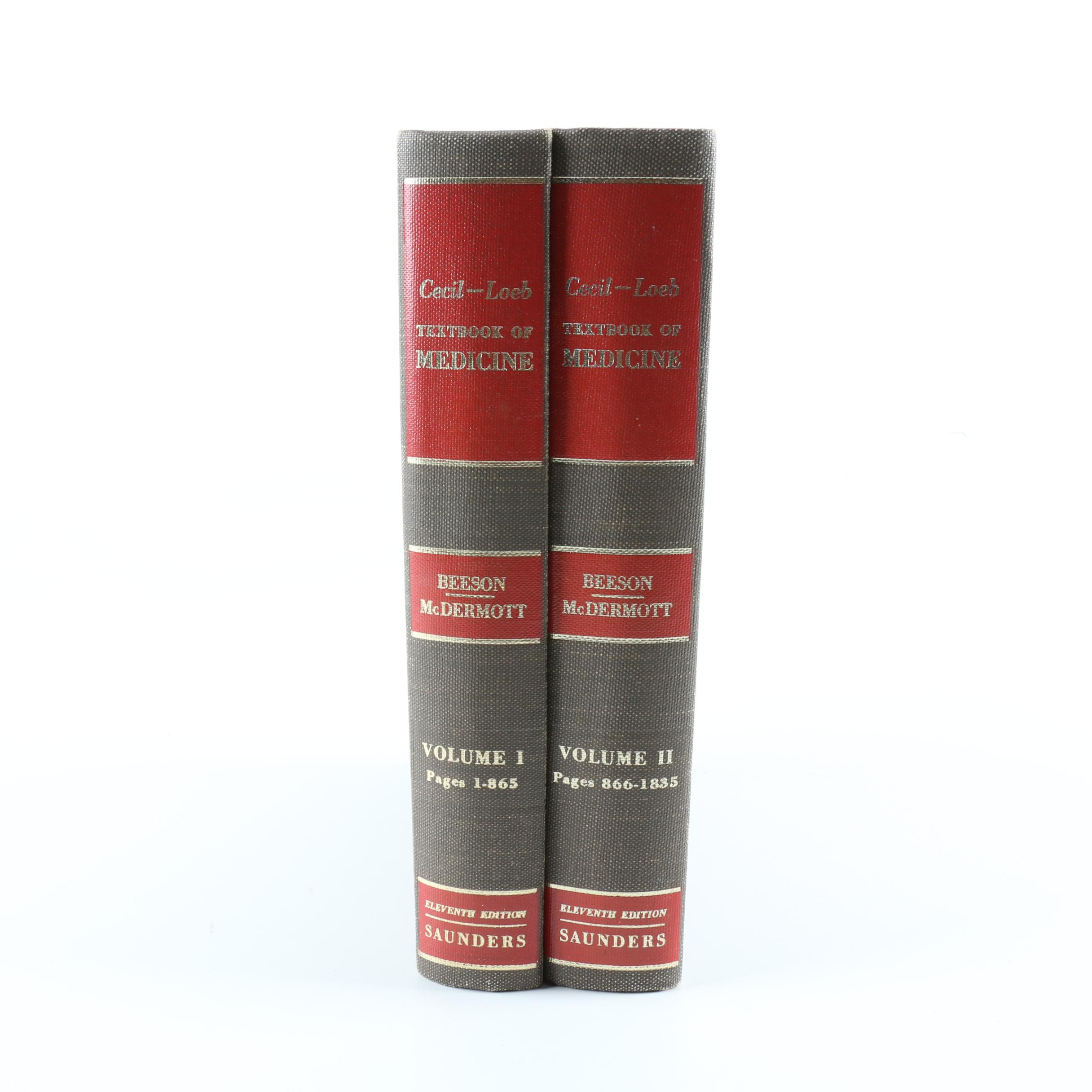 1963 "Cecil-Loeb Textbook of Medicine" by Beeson & McDermott Volumes I & II