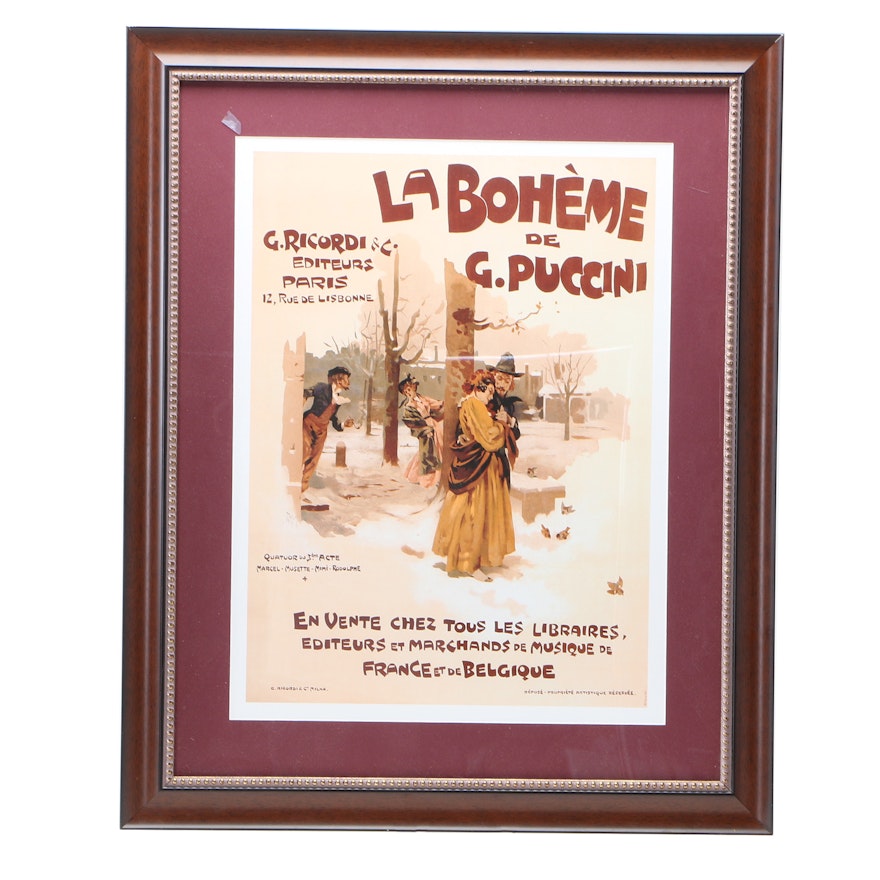 Giclee Poster Print "La Boheme de G. Puccini"