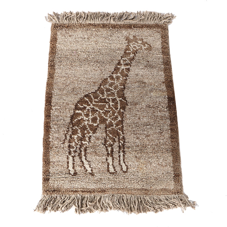 Hand-Knotted Giraffe Carpet Runner