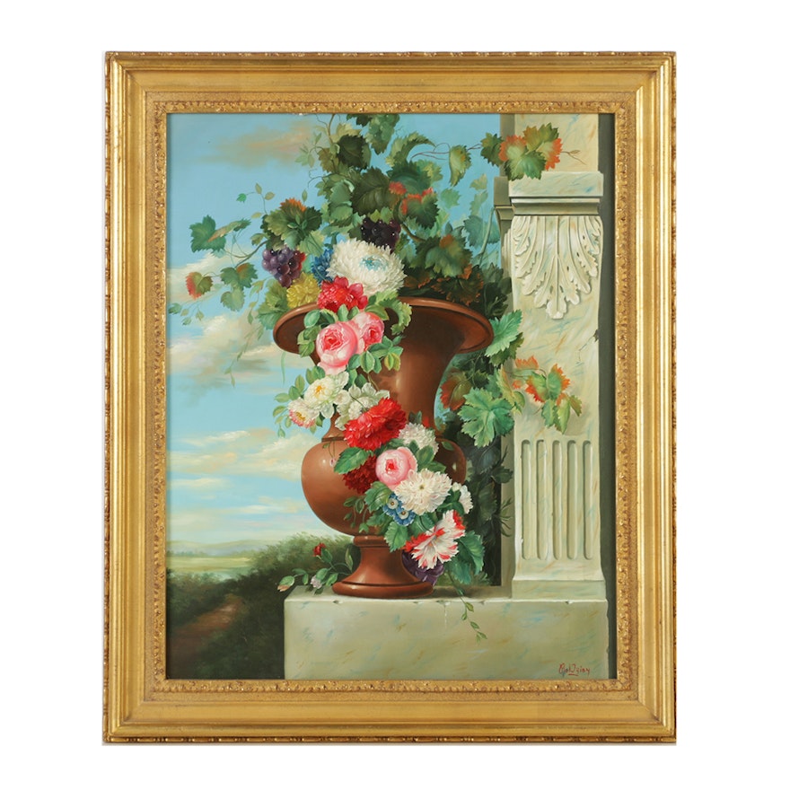 Rodrian Oil Painting on Canvas Floral Still Life