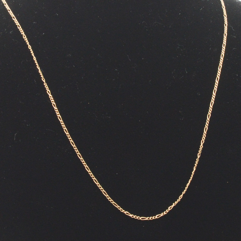 14K Yellow Gold Figaro Link Chain