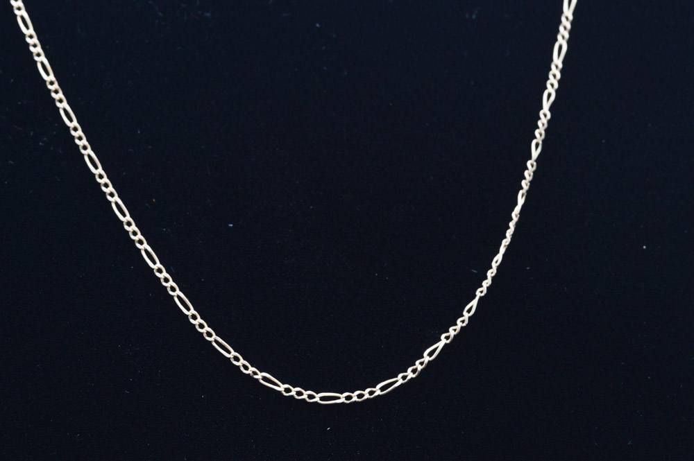 14K Yellow Gold Figaro Link Chain