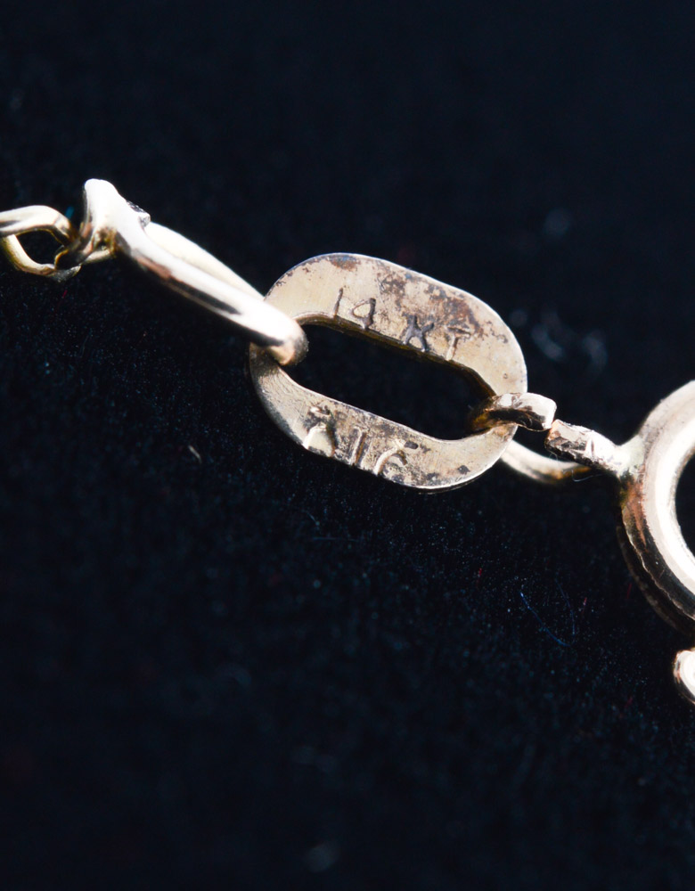 14K Yellow Gold Figaro Link Chain