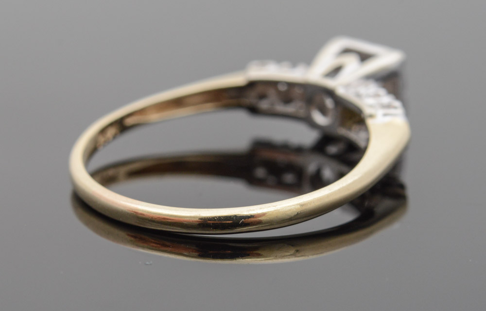 Vintage 14K Yellow Gold Diamond Engagement Ring by hanDKraft