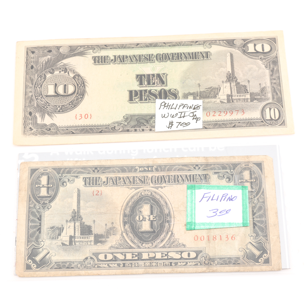 Eight Banknotes from the Philippines