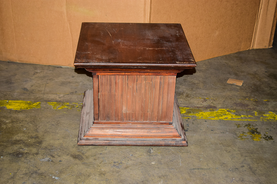 Vintage Cherry Storage Pedestal Tables