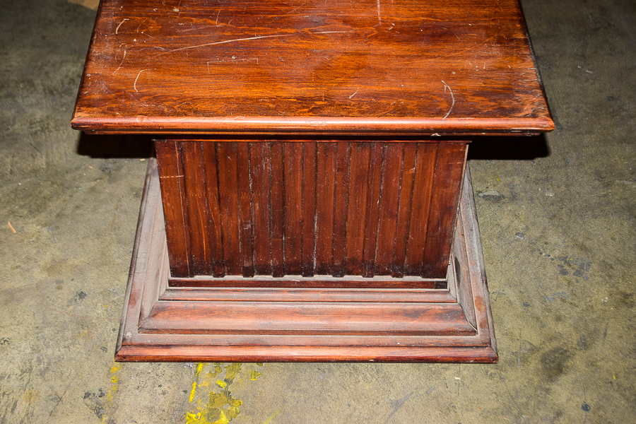 Vintage Cherry Storage Pedestal Tables
