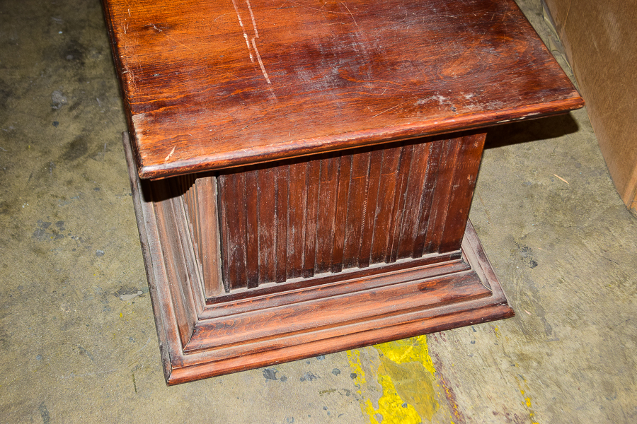Vintage Cherry Storage Pedestal Tables
