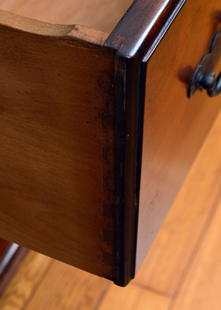 Vintage Jacobean Revival Inspired Display Cabinet on Buffet