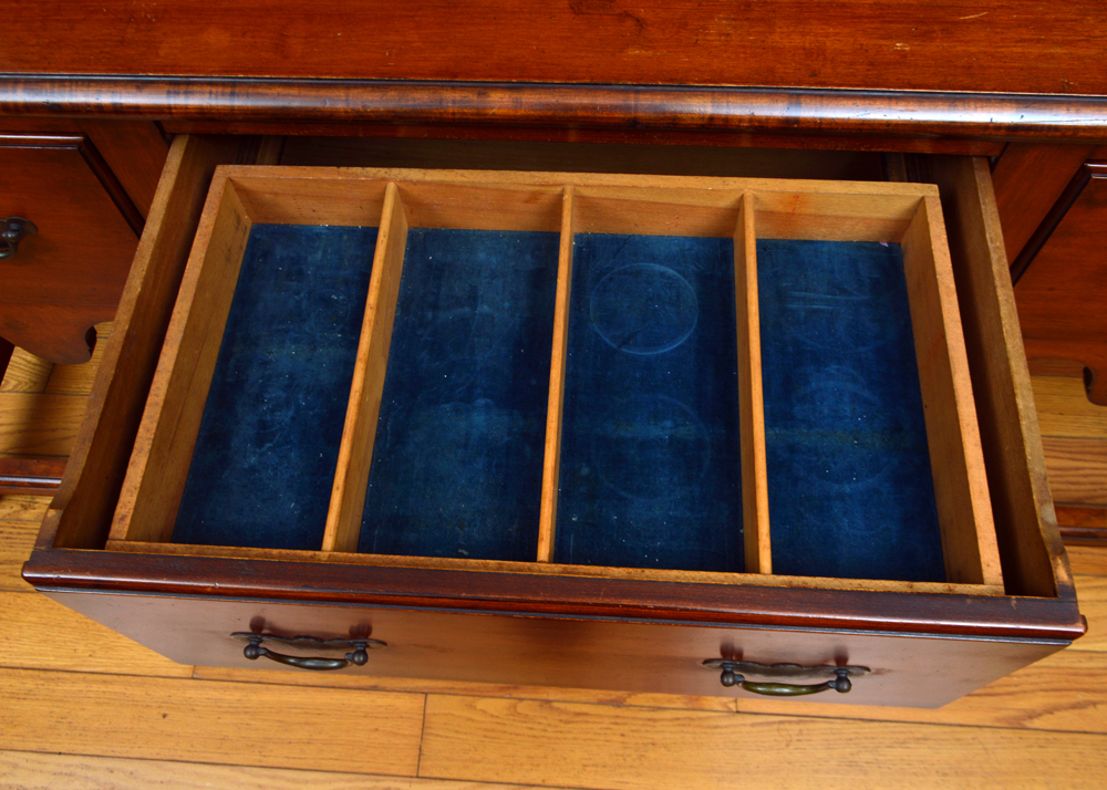 Vintage Jacobean Revival Inspired Display Cabinet on Buffet