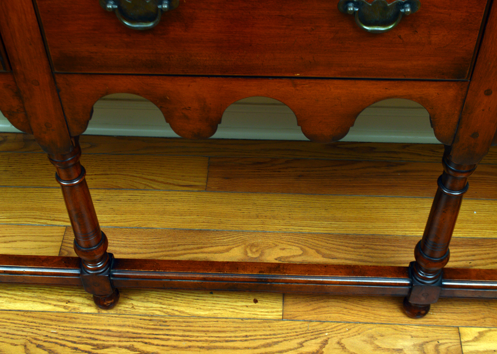 Vintage Jacobean Revival Inspired Display Cabinet on Buffet