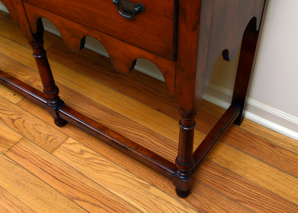 Vintage Jacobean Revival Inspired Display Cabinet on Buffet