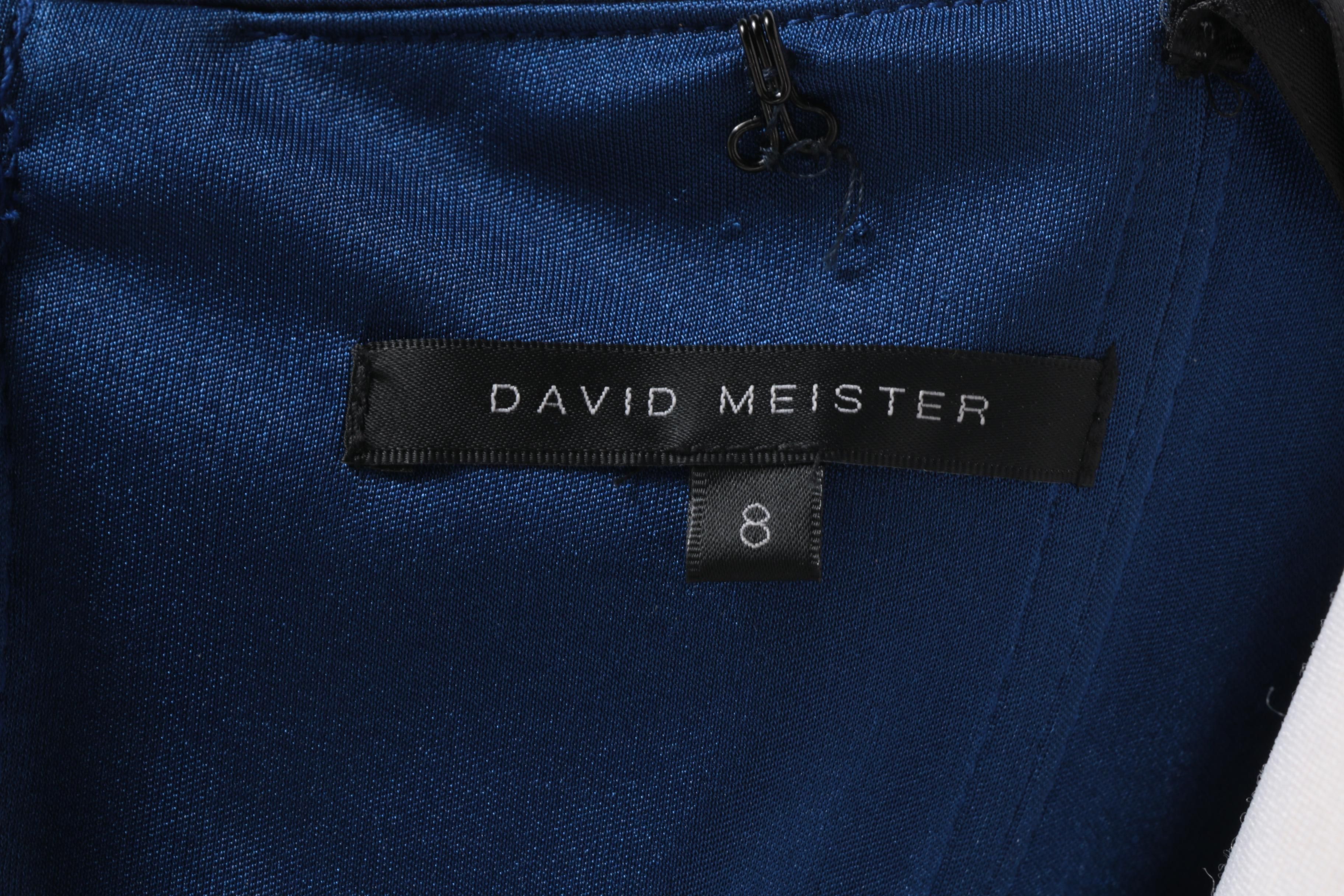 David Meister Ruched Evening Gown